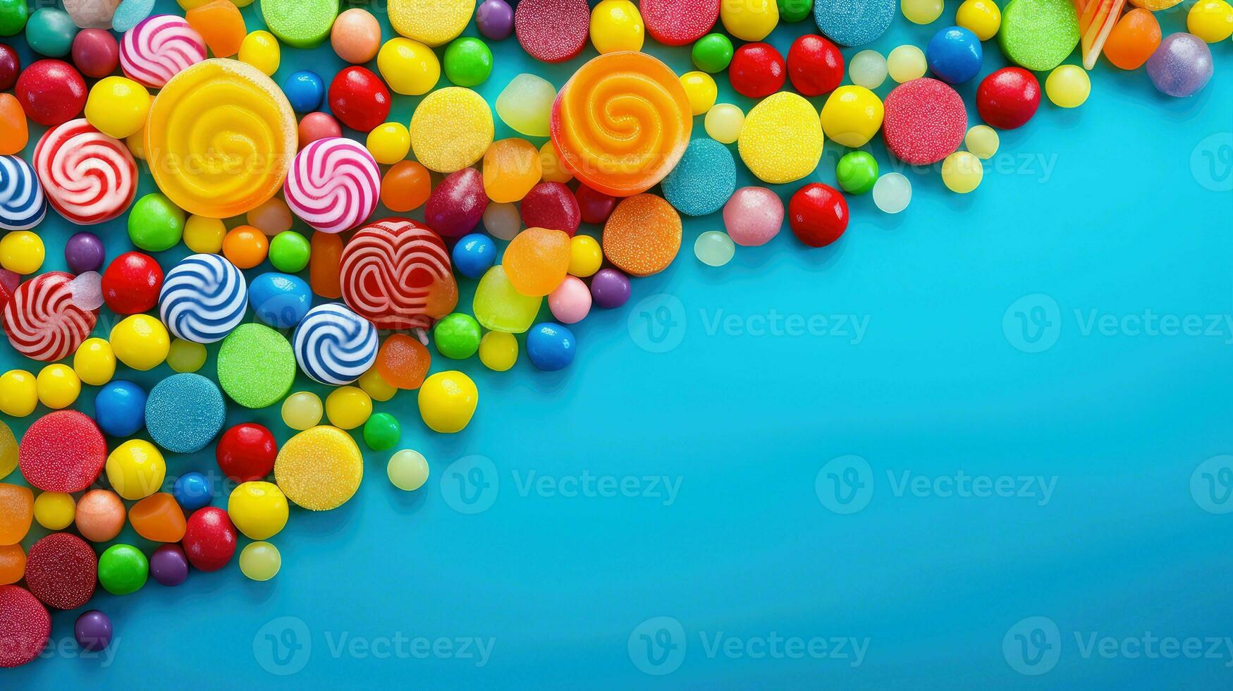 AI generated tasty colorful candy food photo