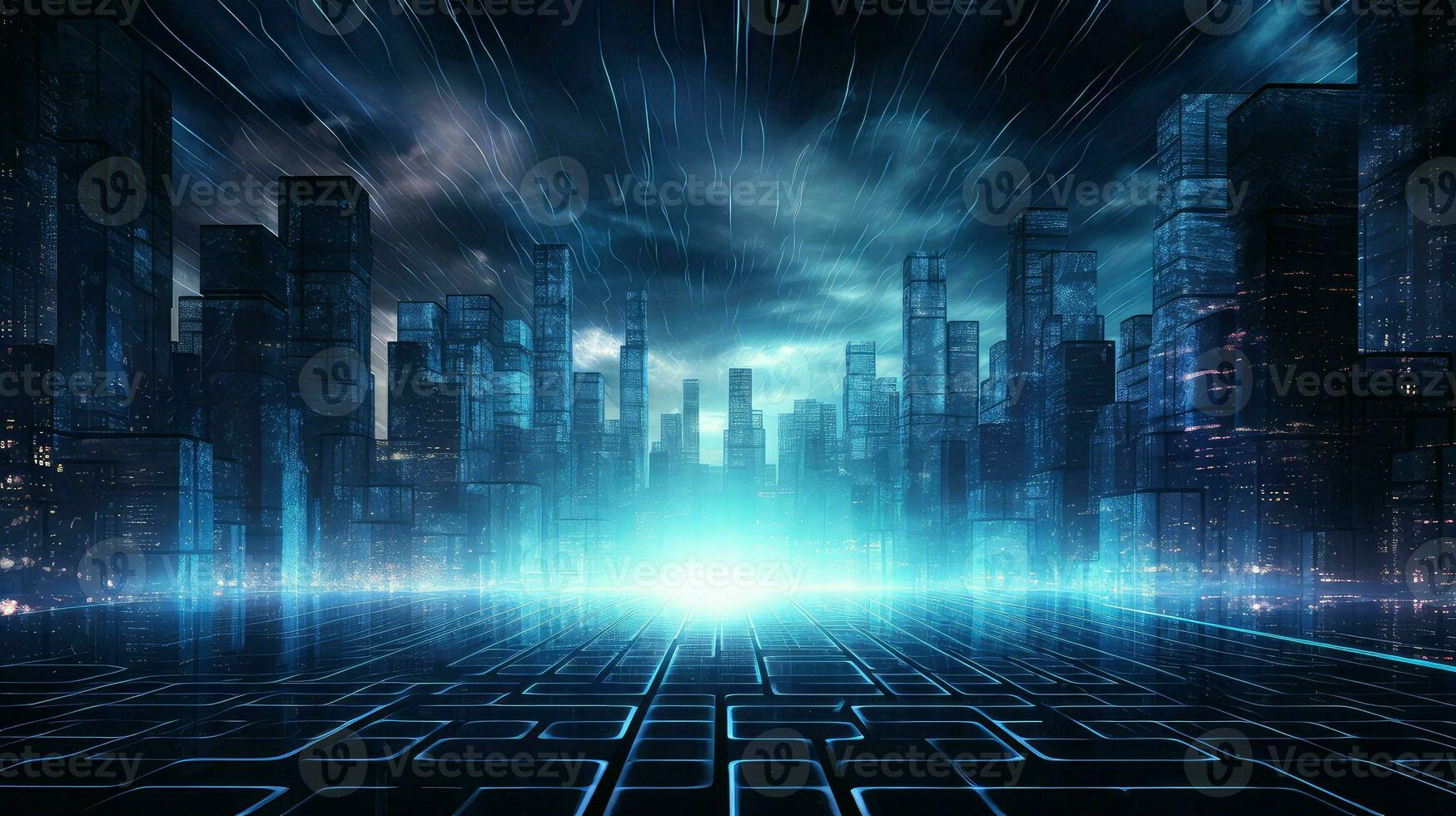 AI generated development code digital background photo