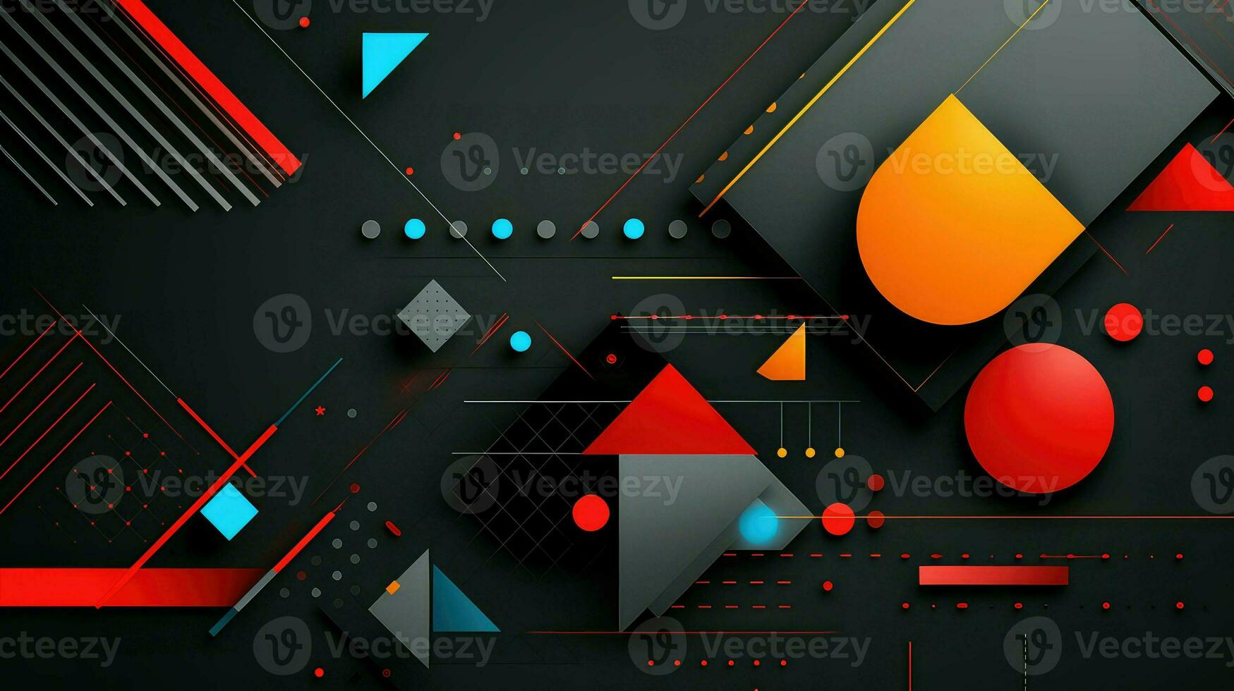 AI generated abstract design empty background photo