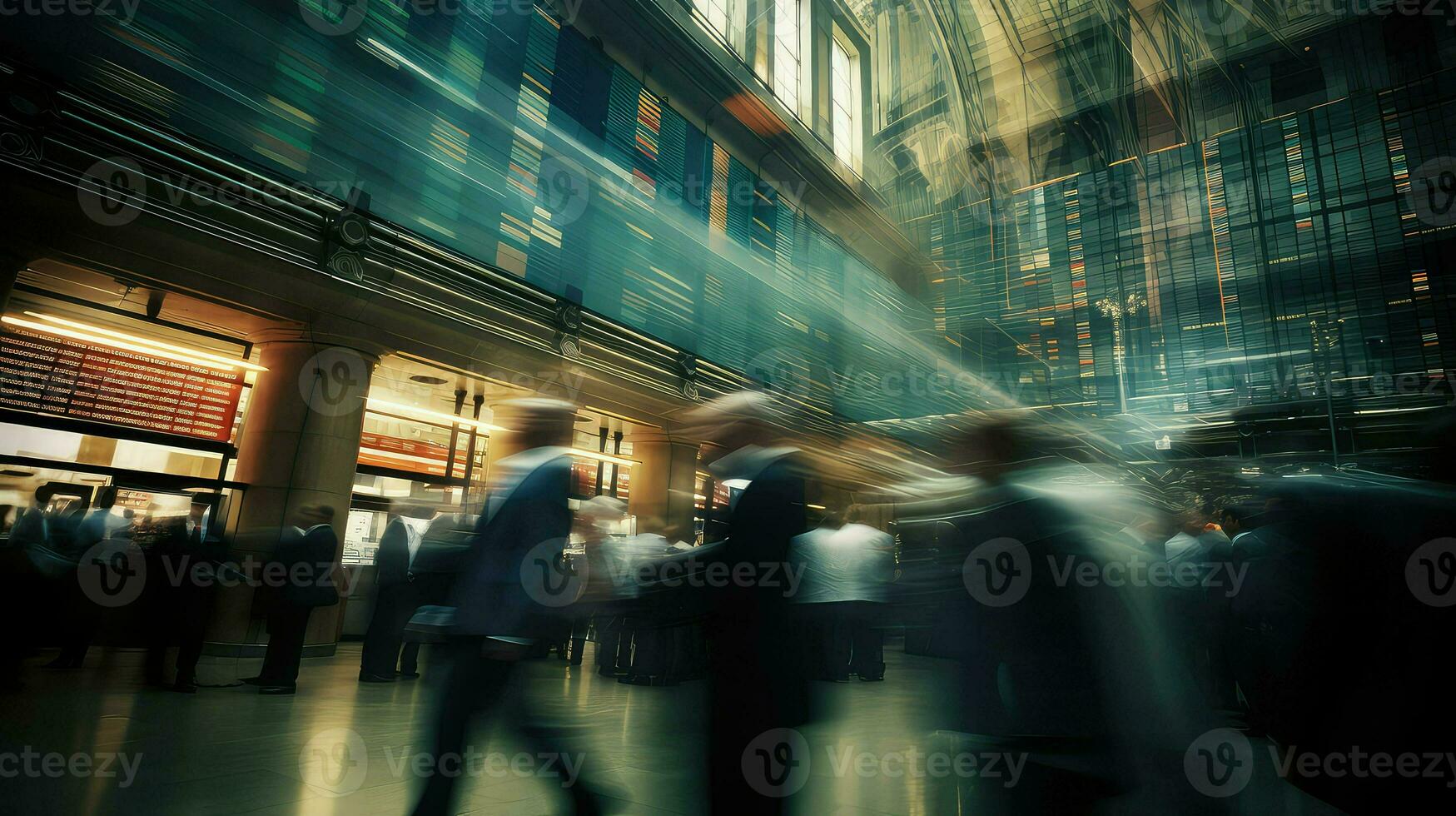 AI generated digital blur blur business photo