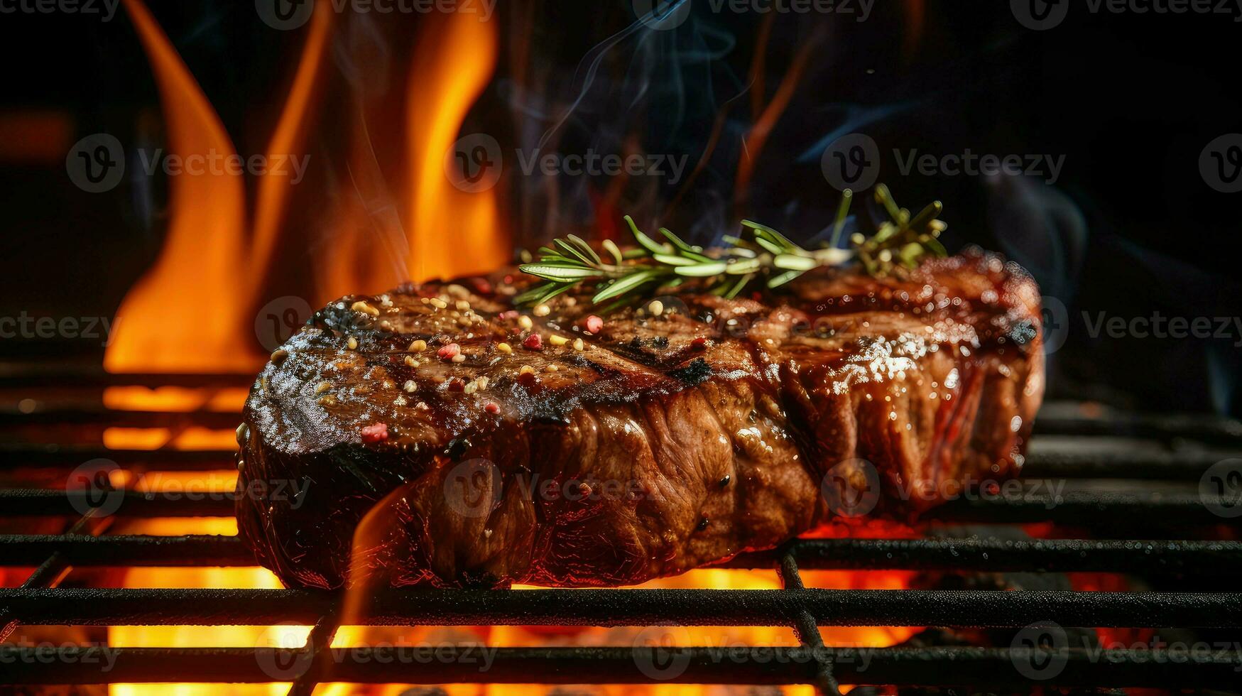 ai generado filete carne barbacoa comida foto