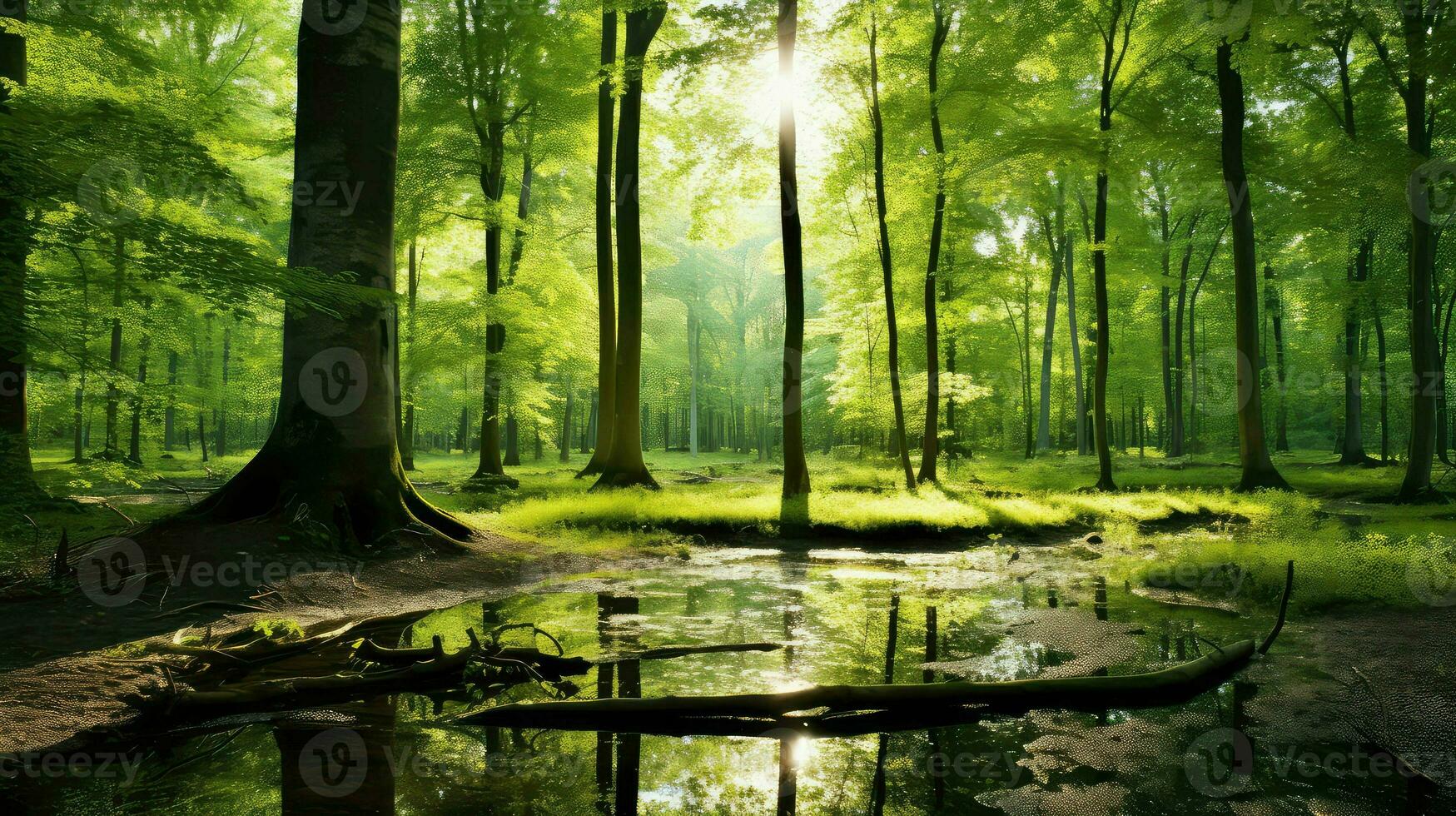 AI generated nature day eco background photo