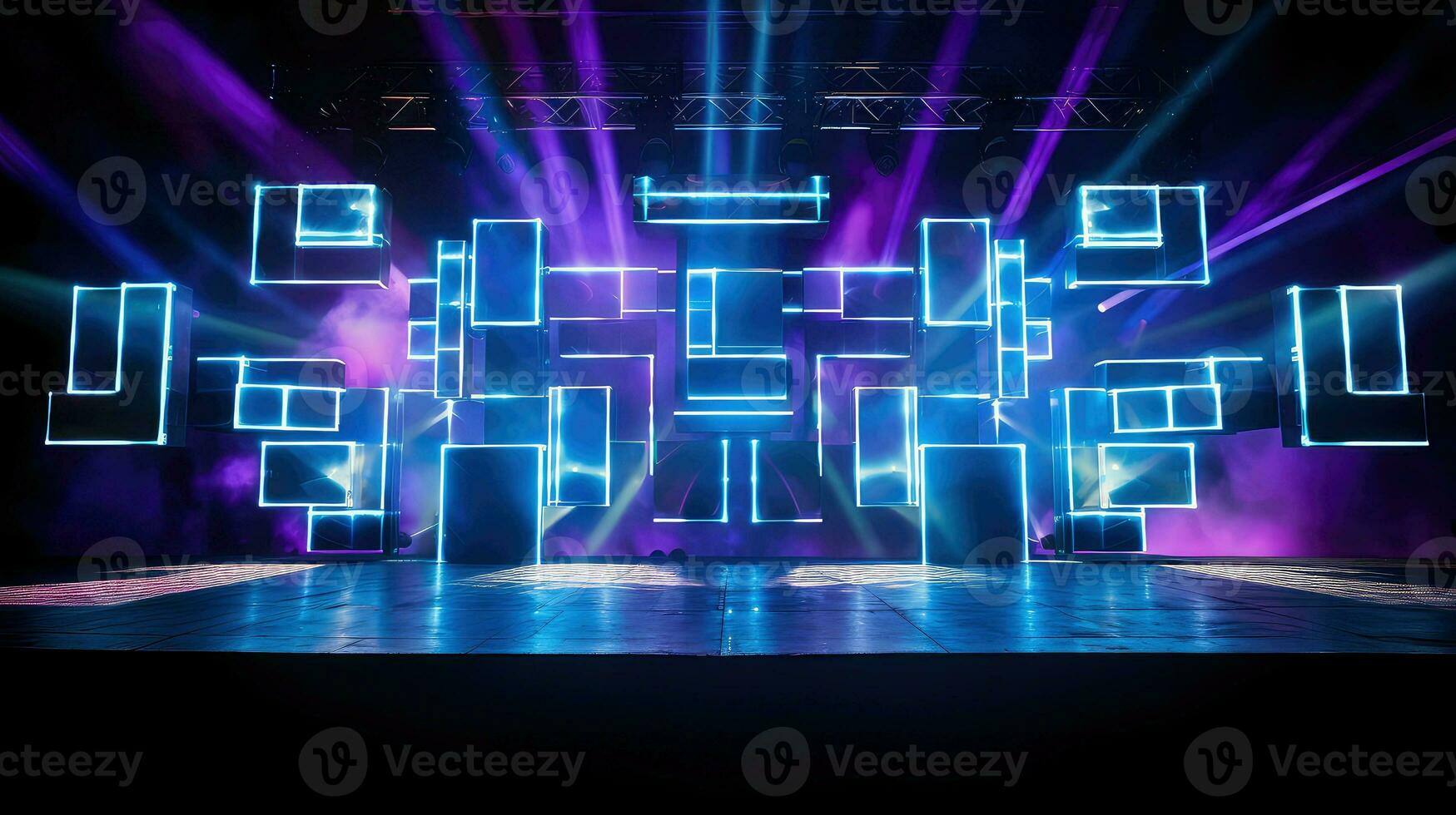 AI generated rhythm stage electronic background photo