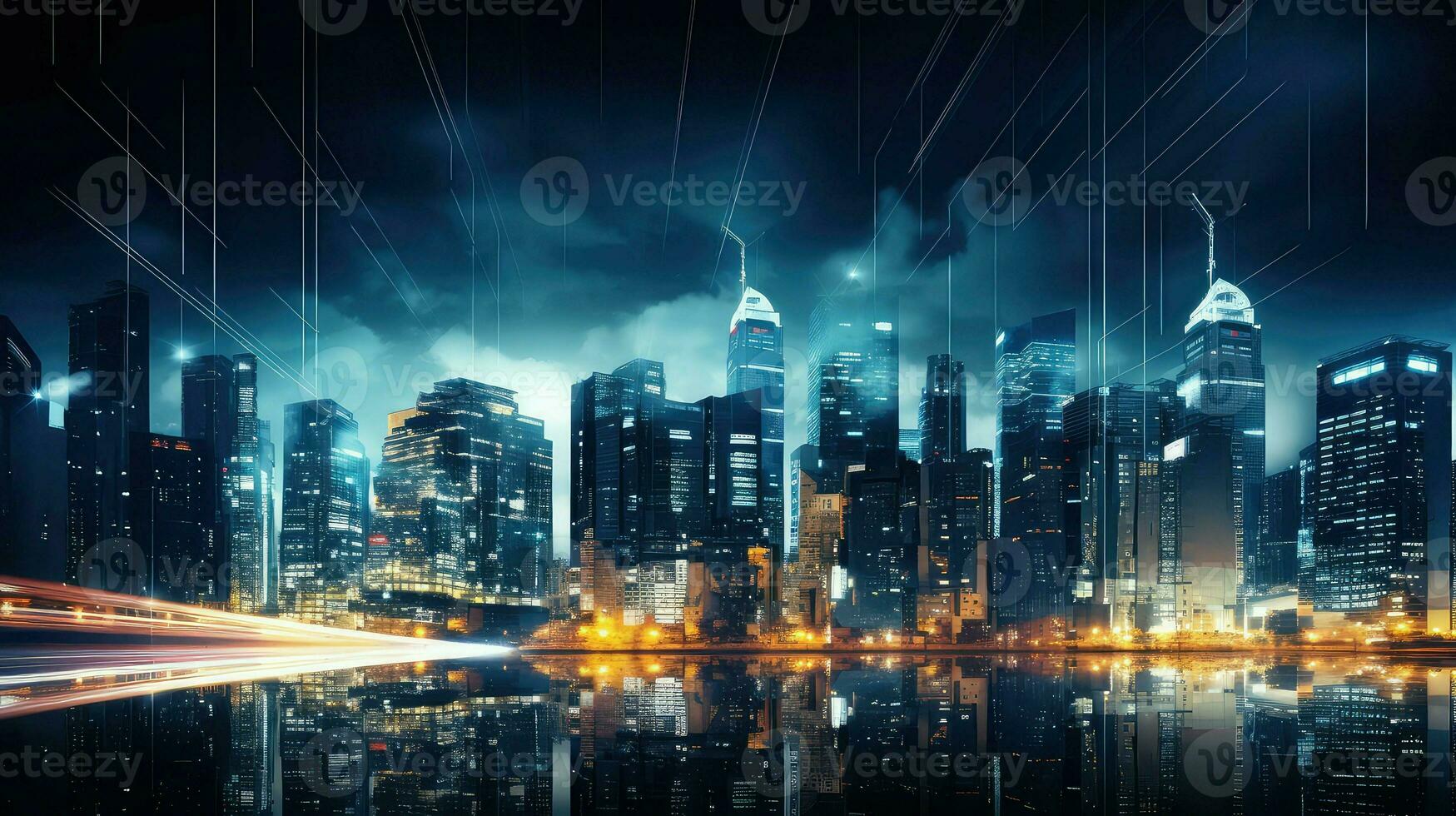 AI generated economy city business background photo