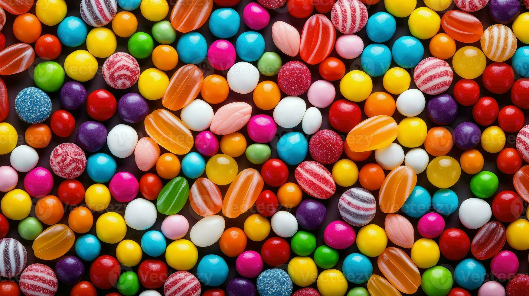 AI generated sugary bonbon candy food photo