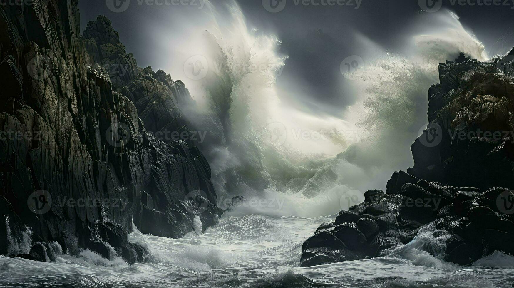 AI generated motion wave dynamic background photo