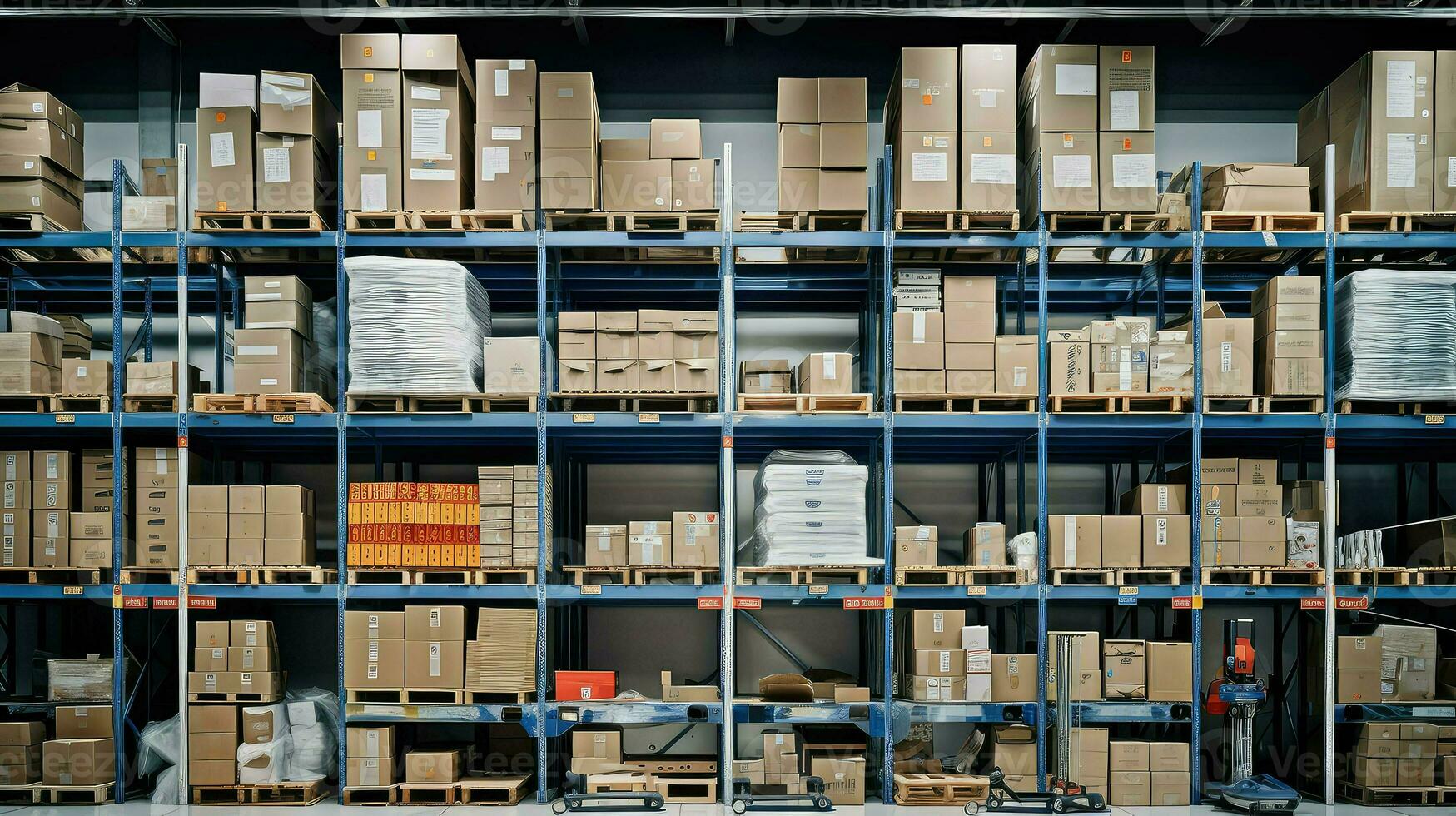 AI generated inventory business warehouse background photo