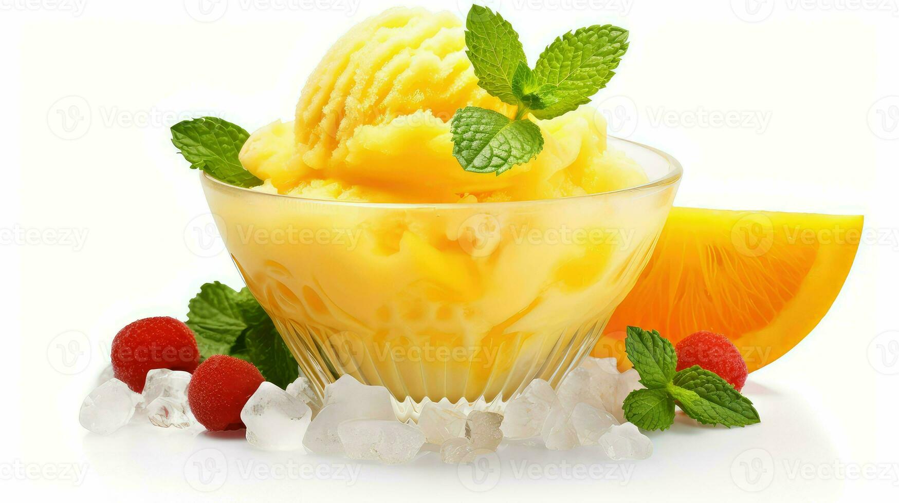 AI generated vanilla isolated ice cream photo