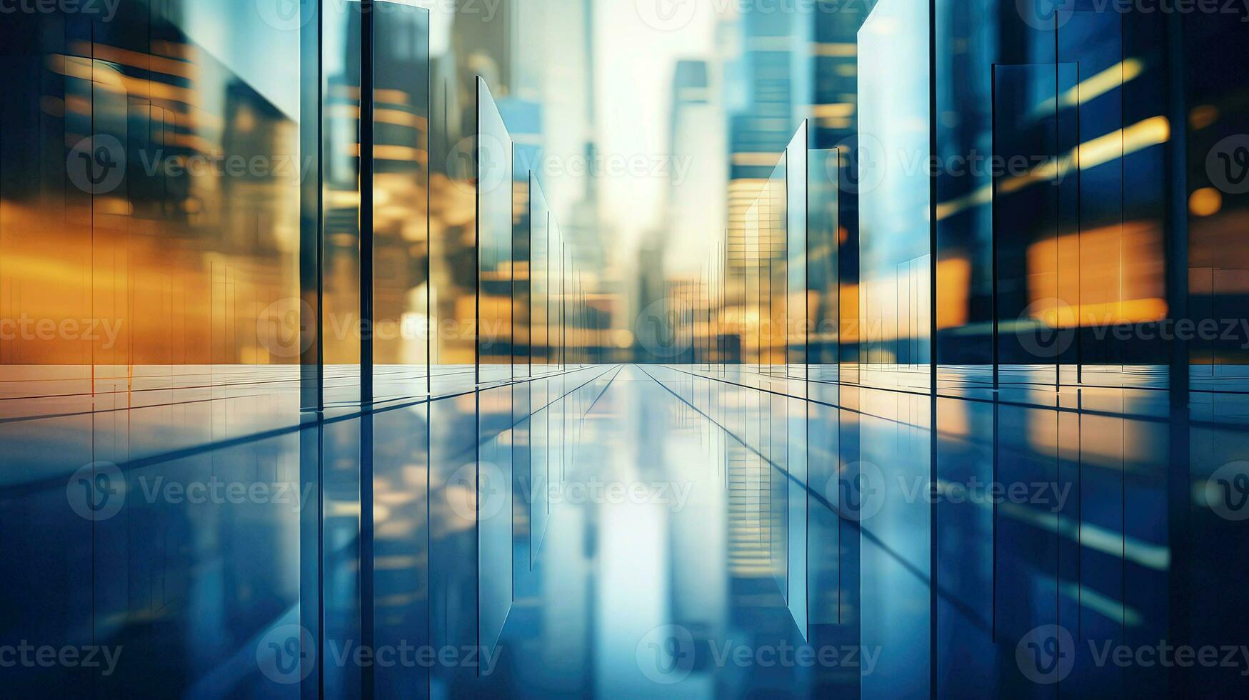 AI generated innovation blur architecture business photo