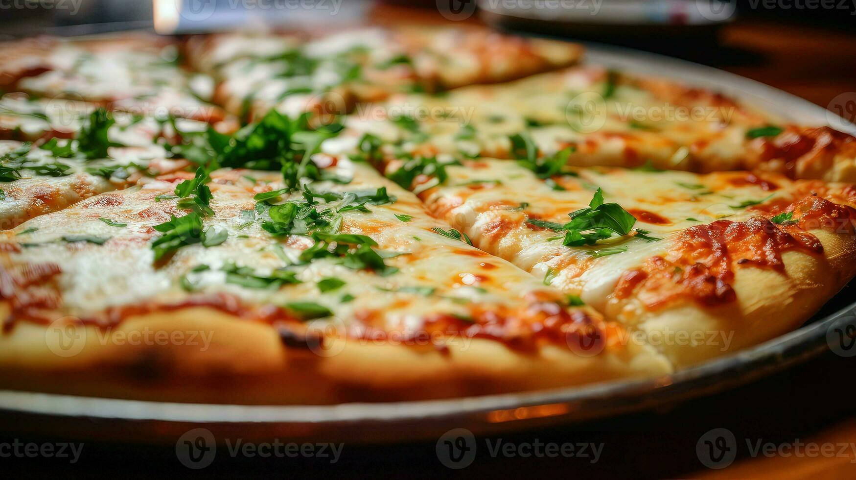 AI generated tomato margarita pizza food photo