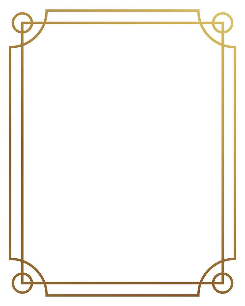 Luxury golden geometric shape frame illustration vector