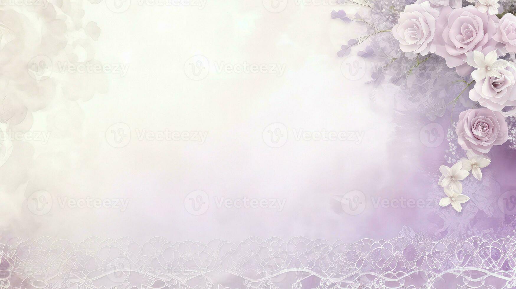 AI generated floral paper elegant background photo