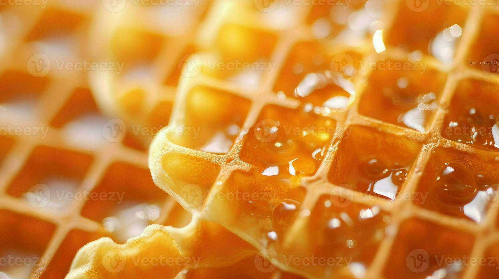 AI generated breakfast sugar waffle food photo