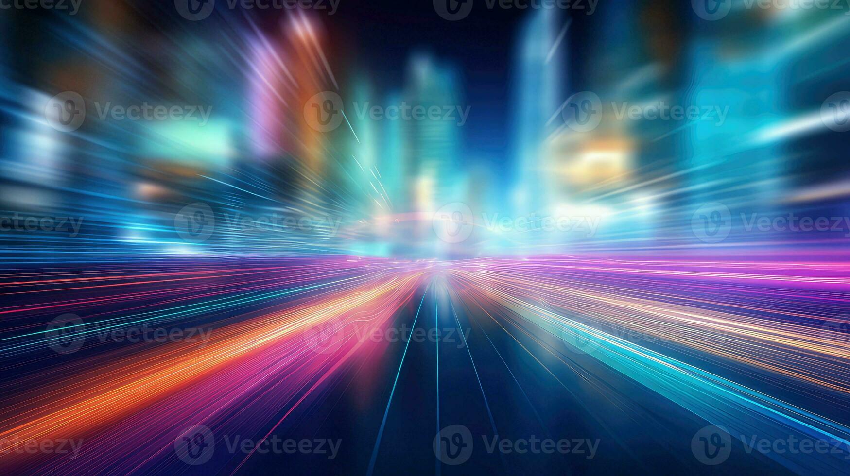 AI generated innovation blur light business photo