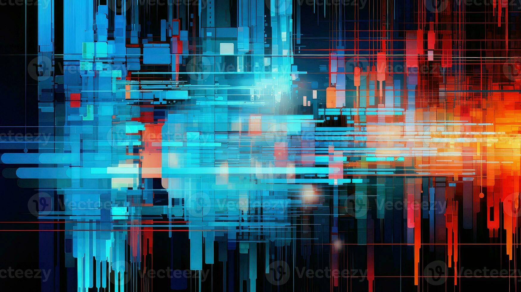 AI generated ambient abstract electronic background photo