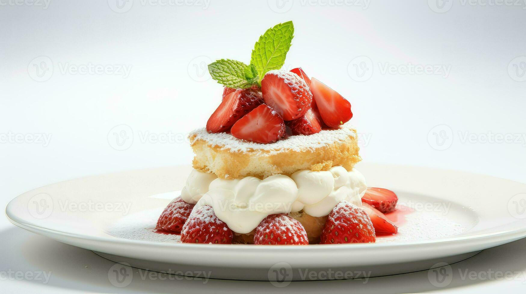 ai generado pudín restaurante postre comida foto