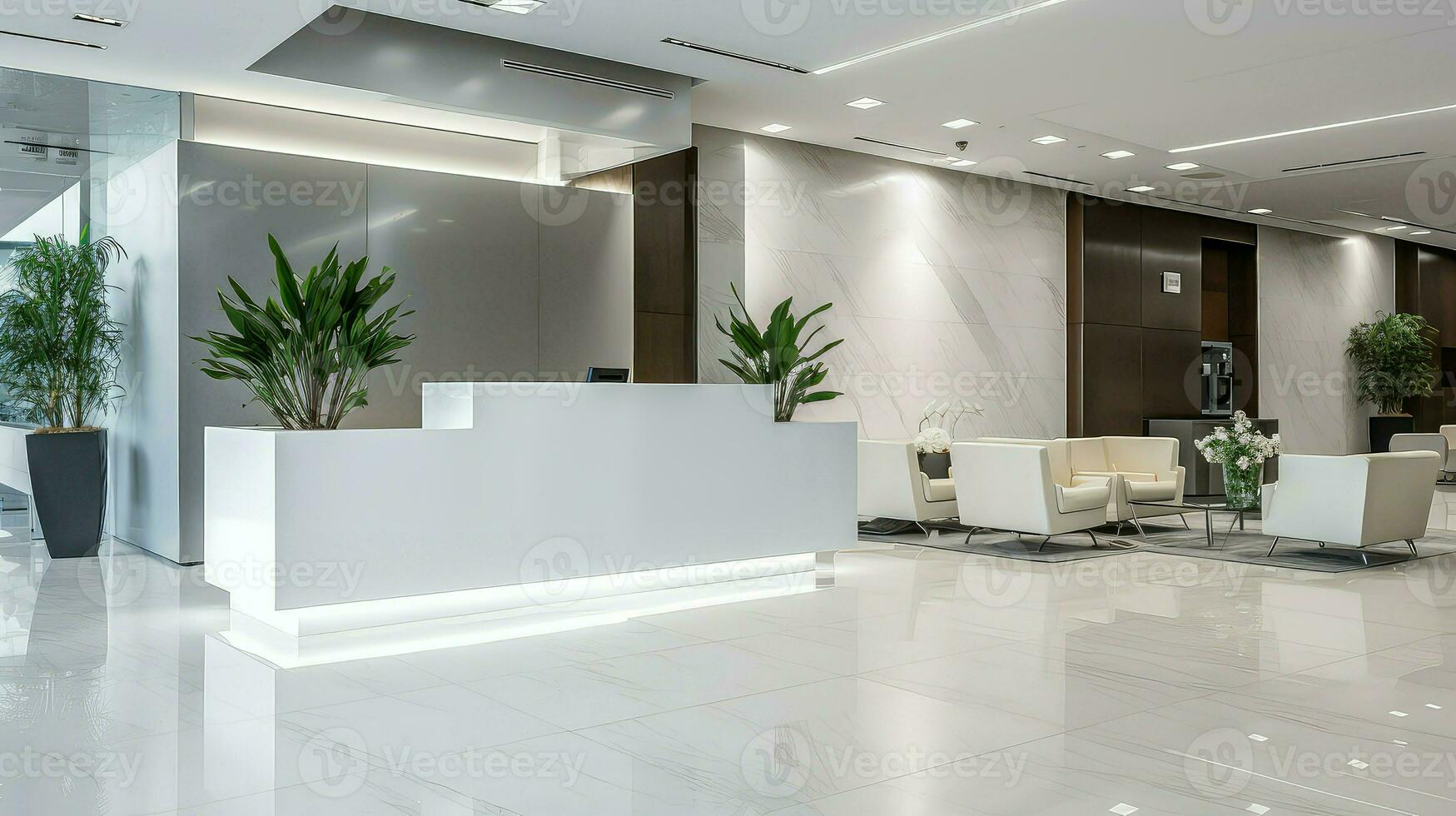 AI generated tidy clean business background photo