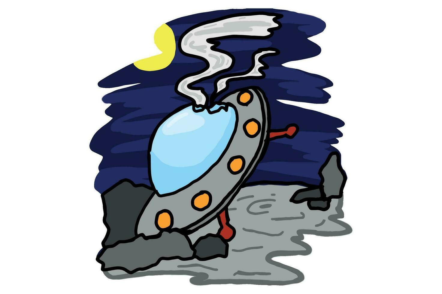 UFO - Alien Spaceship Vector