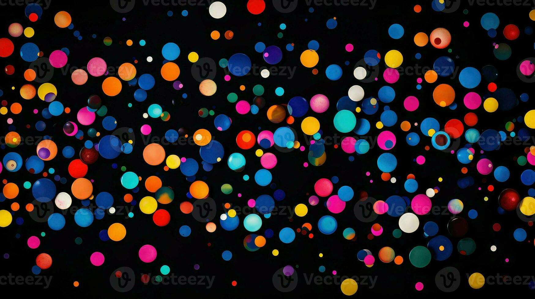 AI generated wallpaper black dots background photo