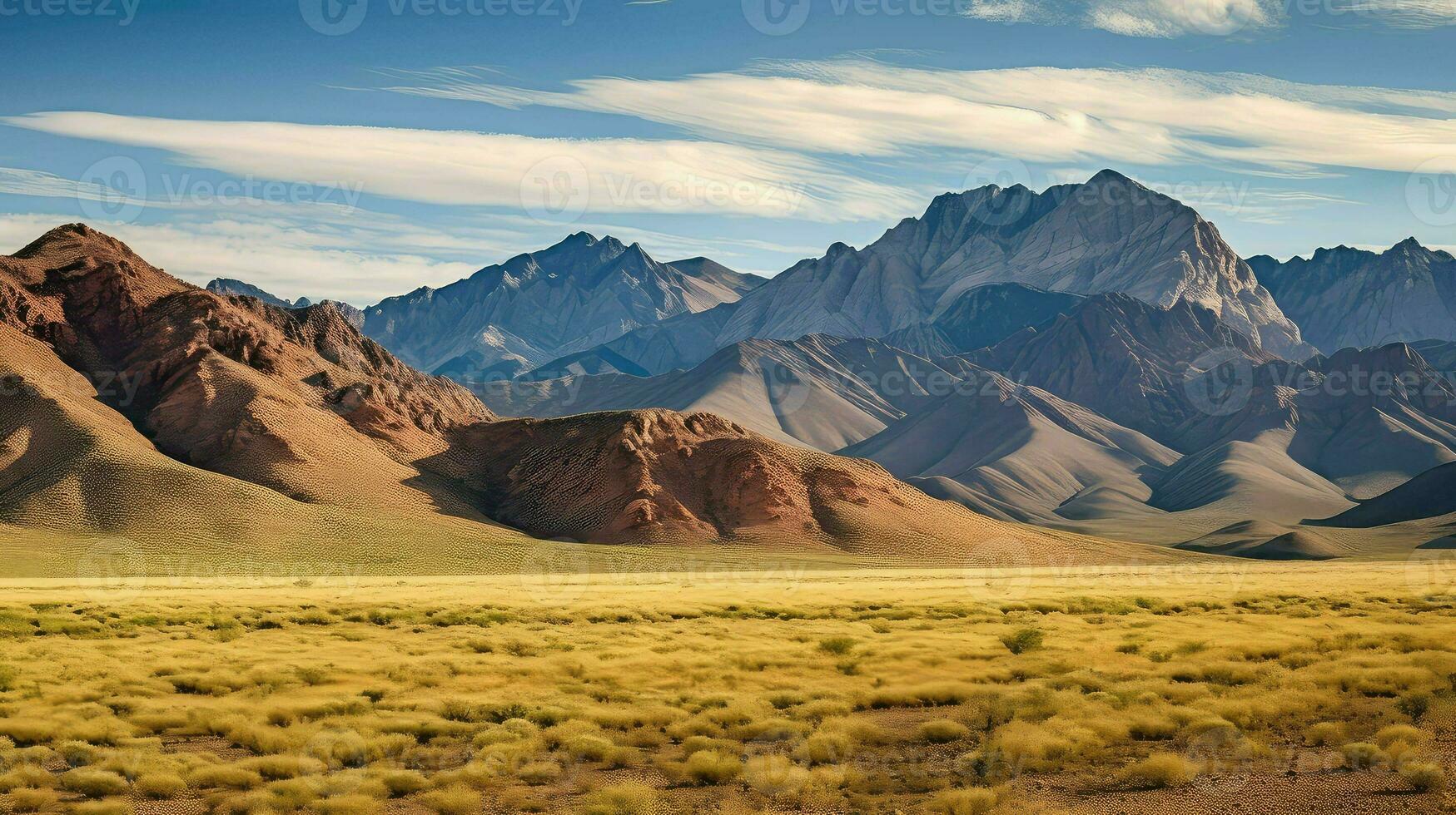 AI generated uplift fault block mountains photo