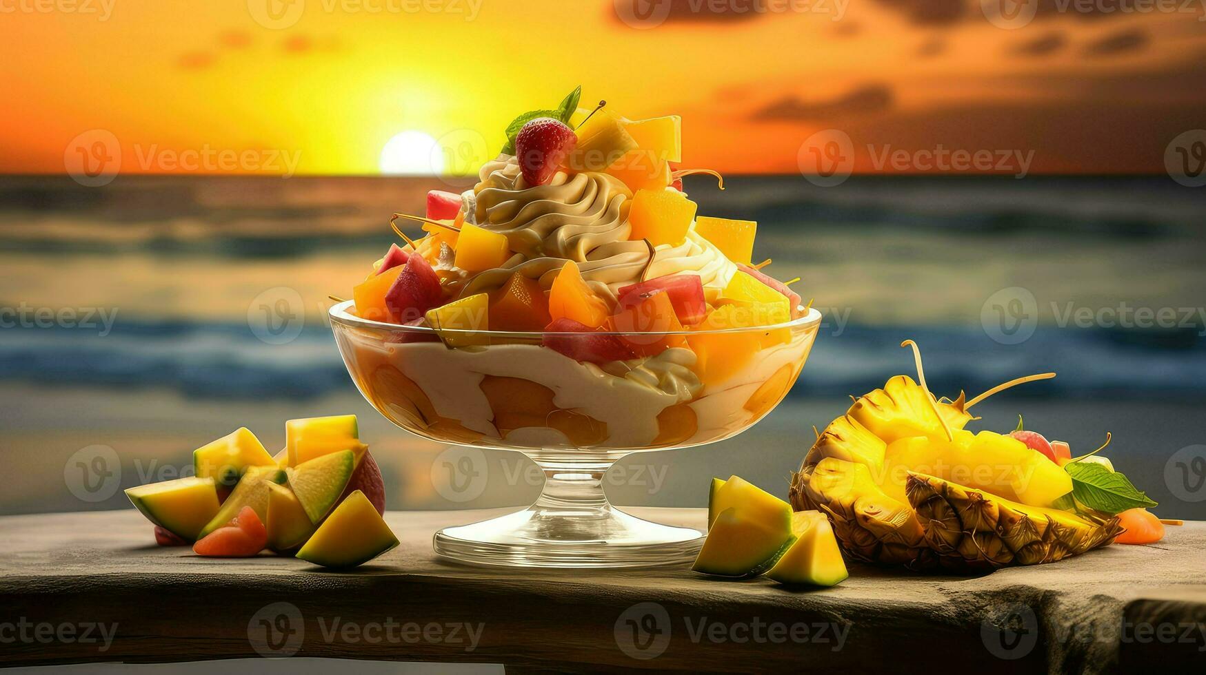 AI generated caramel background dessert food photo