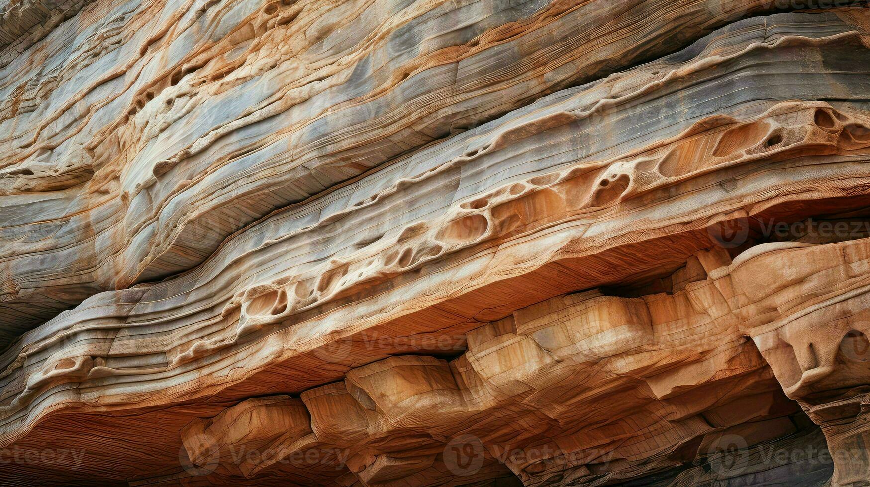 AI generated rocks sandstone cliffs landscape photo