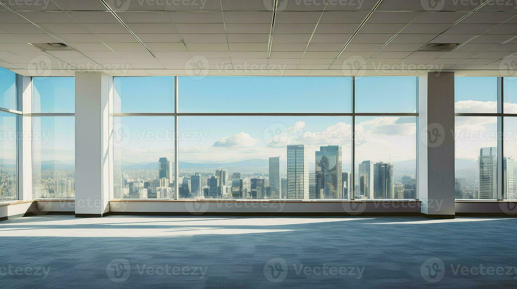 AI generated desolate empty business background photo