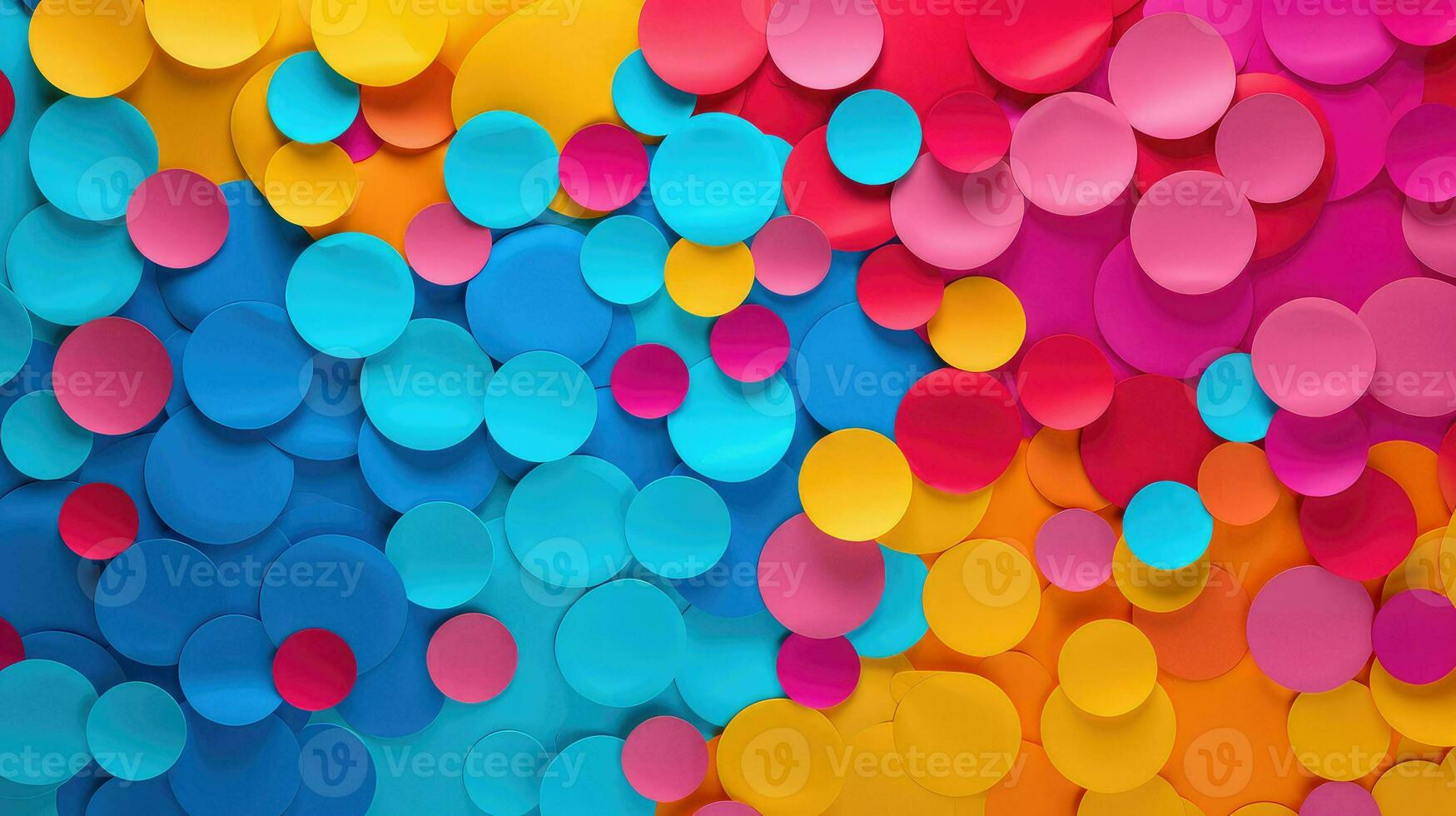 AI generated colorful paper dots background photo
