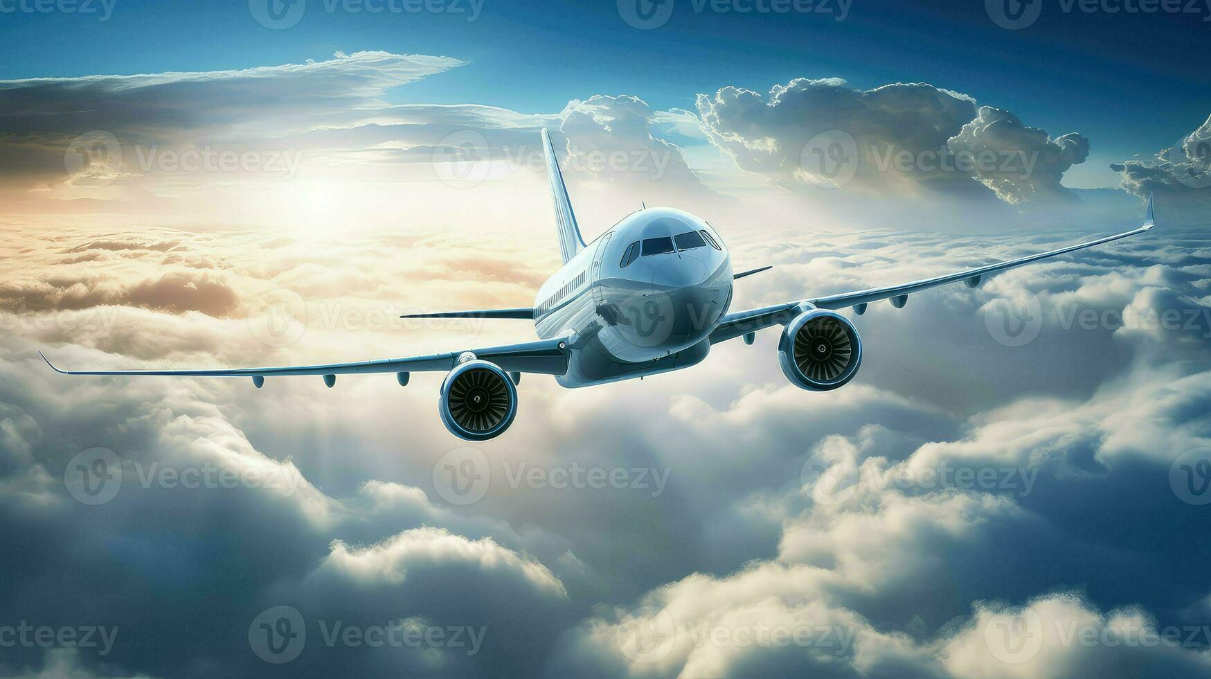 AI generated jet aircraft airplane backgtound photo