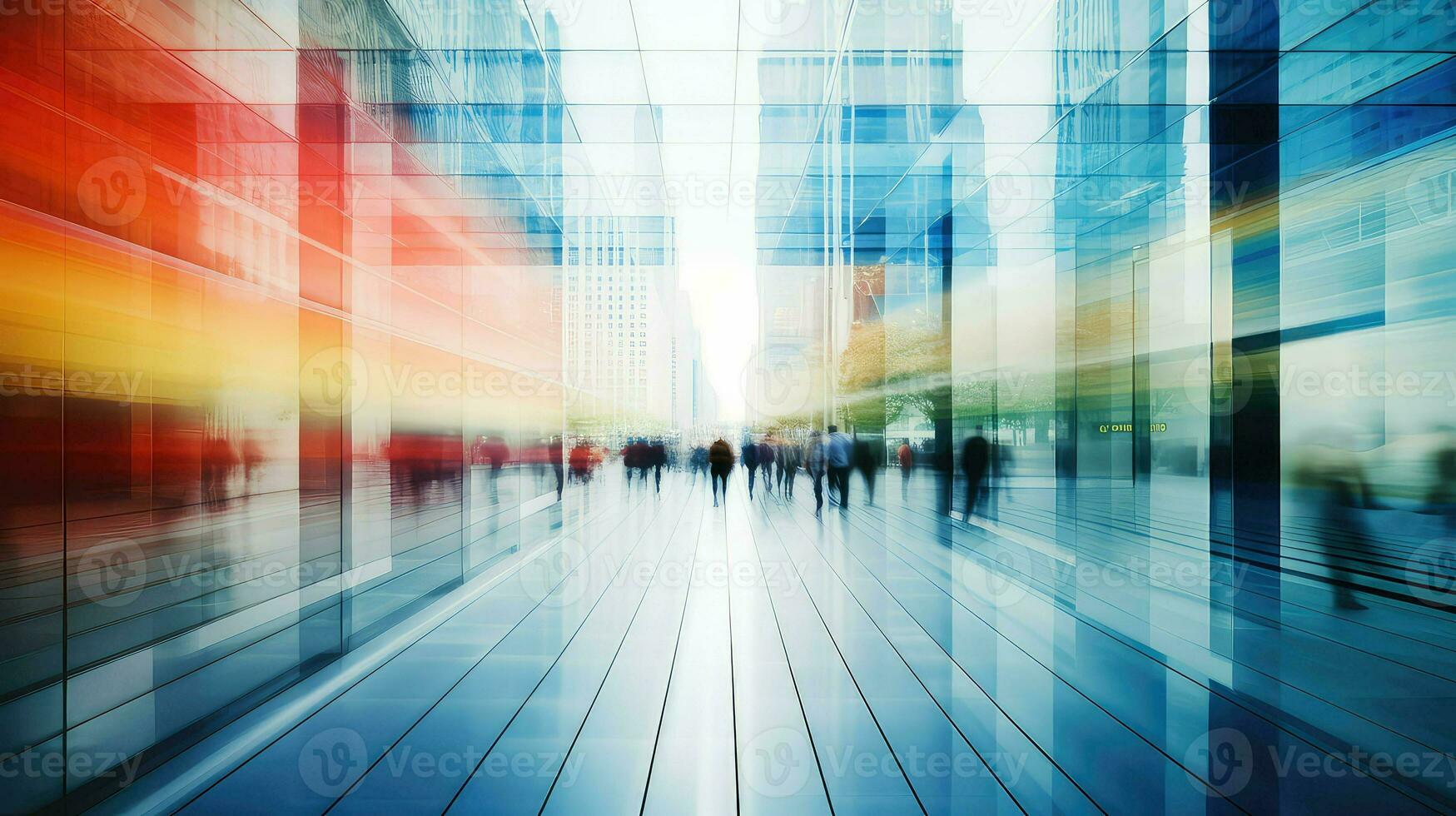 AI generated strategy blur modern business photo