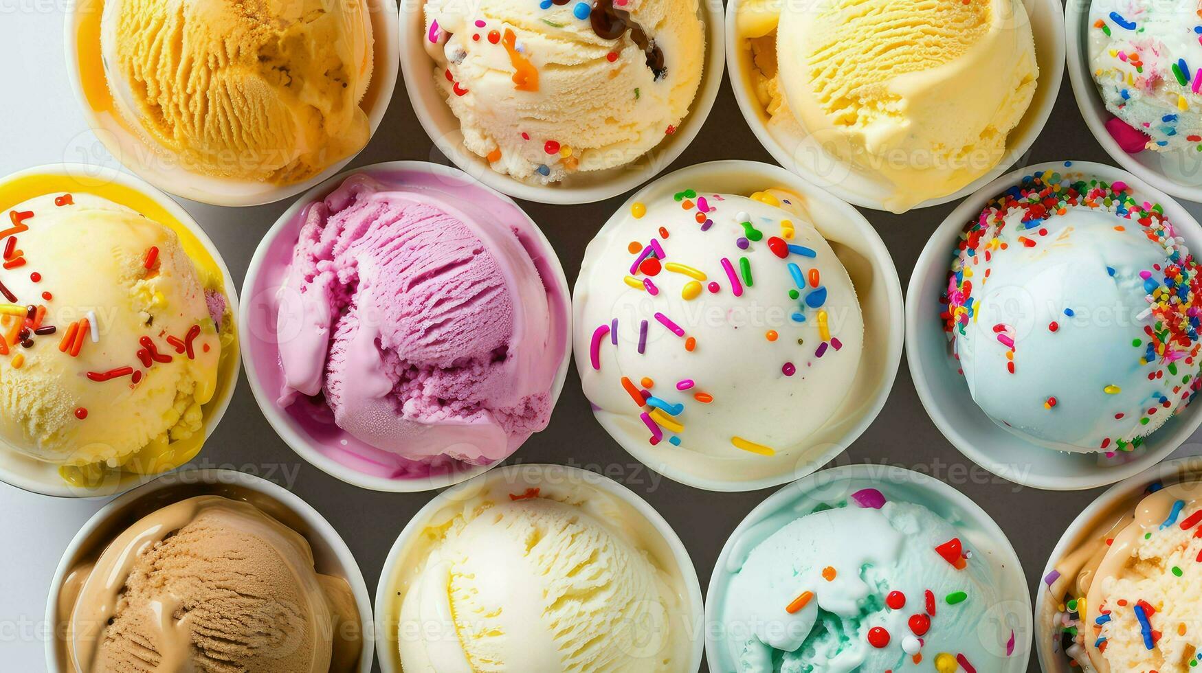 AI generated scoop fresh ice cream photo
