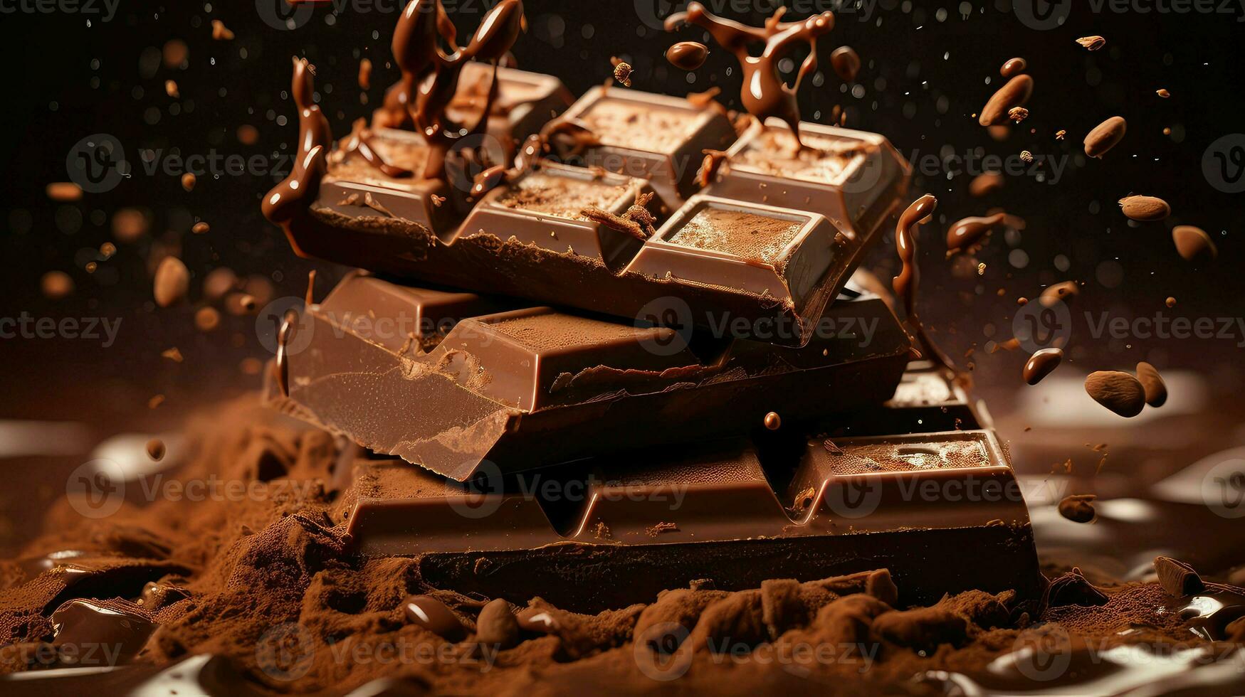 AI generated treat chocolate candy food photo