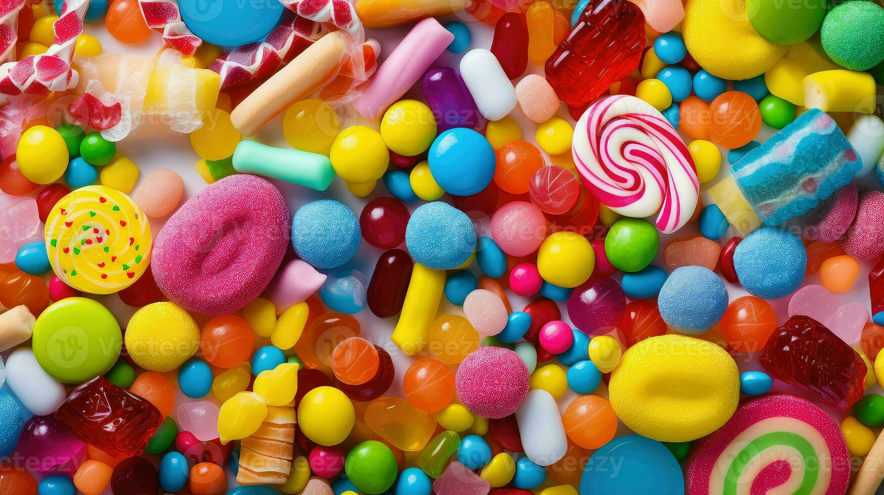 AI generated colorful bright candy food photo