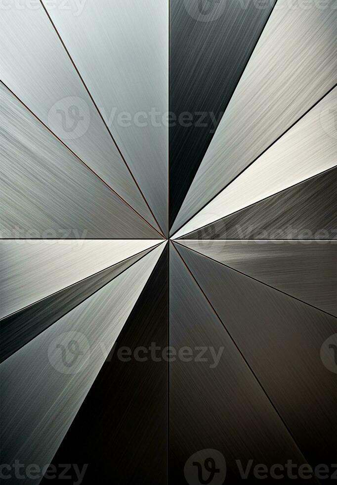 AI generated Vertical metal texture, steel silver background - AI generated image photo