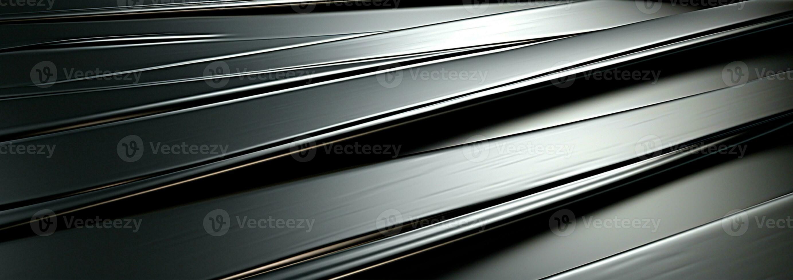 AI generated Panoramic metal texture, steel silver background - AI generated image photo
