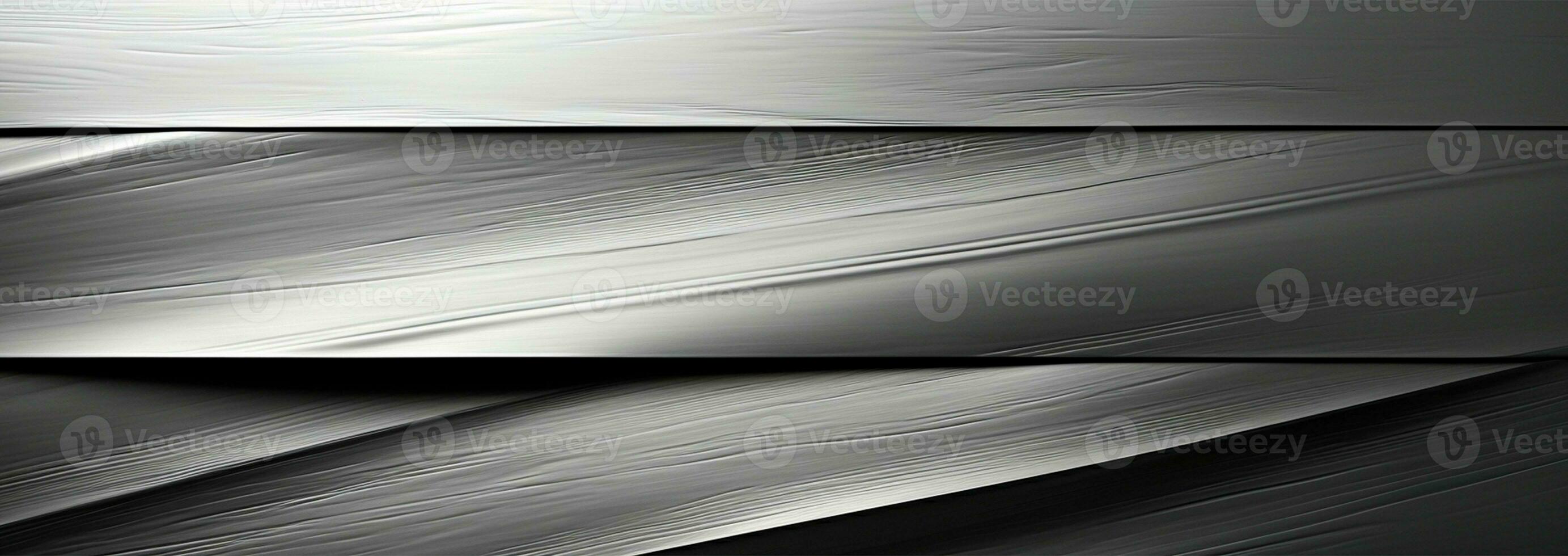 AI generated Panoramic metal texture, steel silver background - AI generated image photo