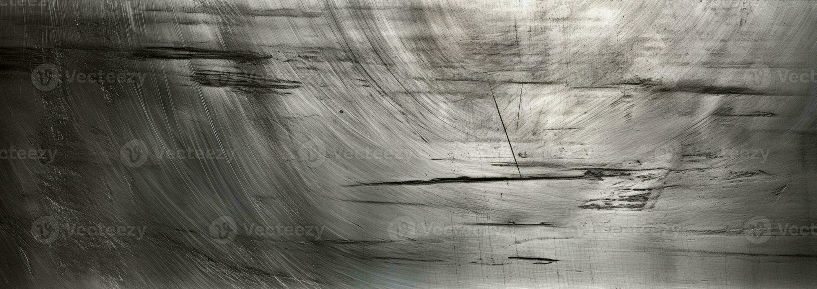 AI generated Panoramic metal texture, steel silver background - AI generated image photo
