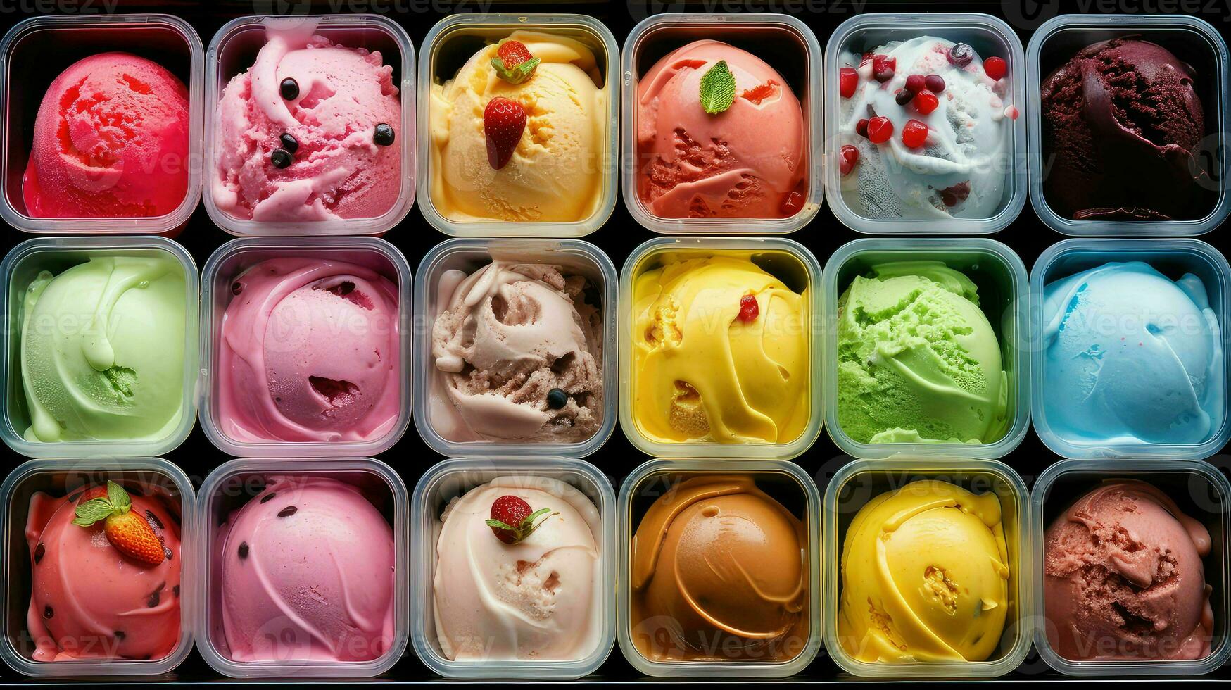 AI generated italian gelato ice cream photo