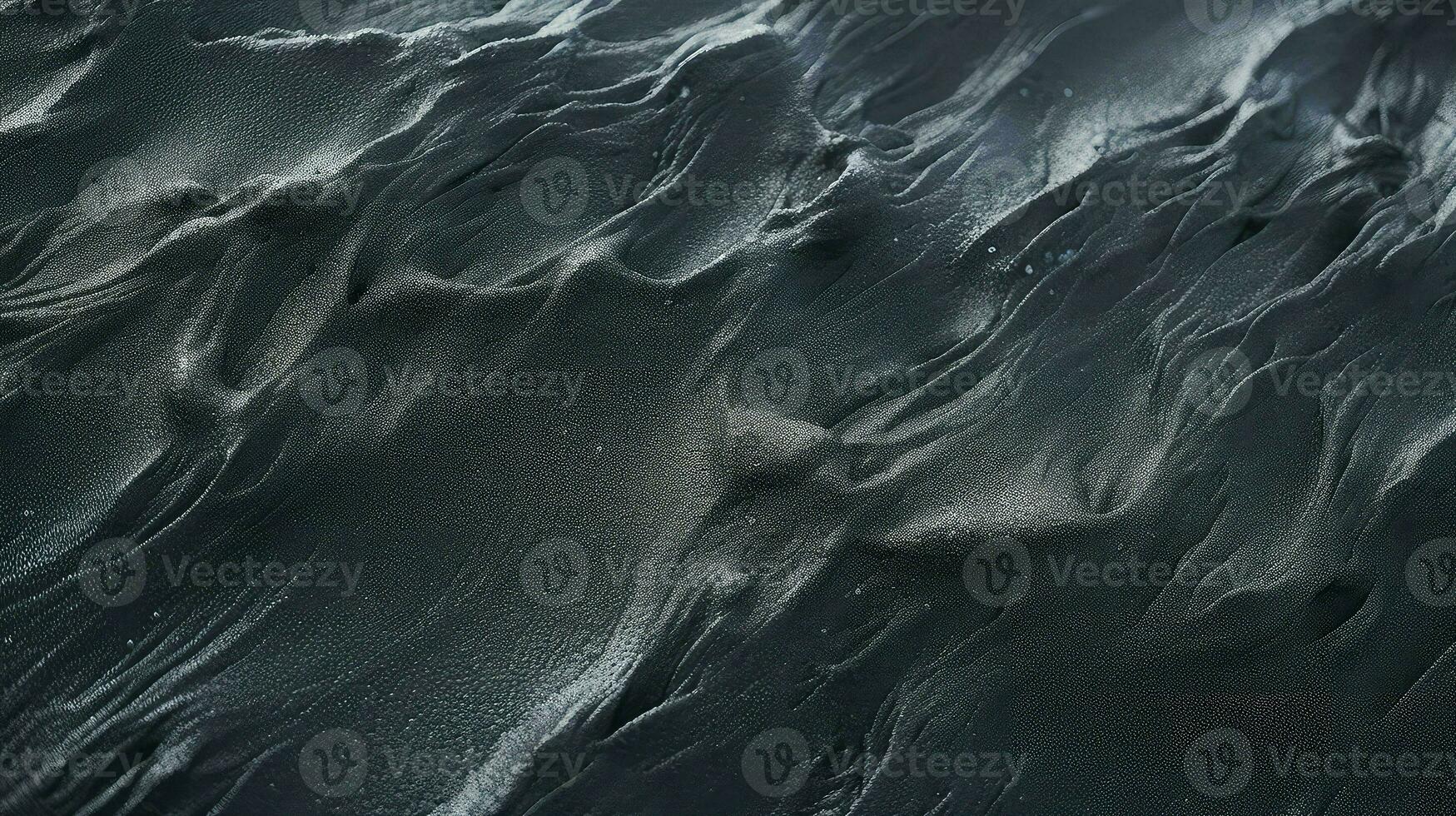 AI generated unique black sand beach photo