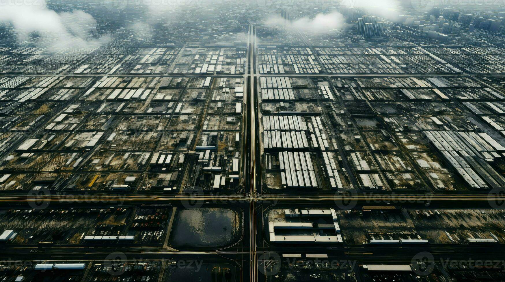 ai generado suerte industrial zonas urbano foto