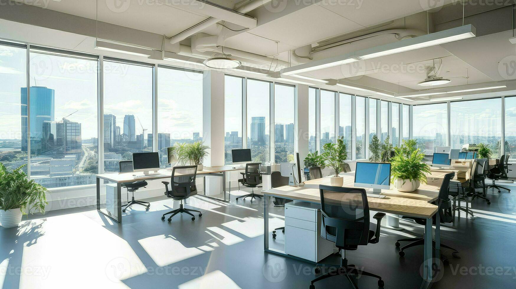 AI generated demographics place business background photo