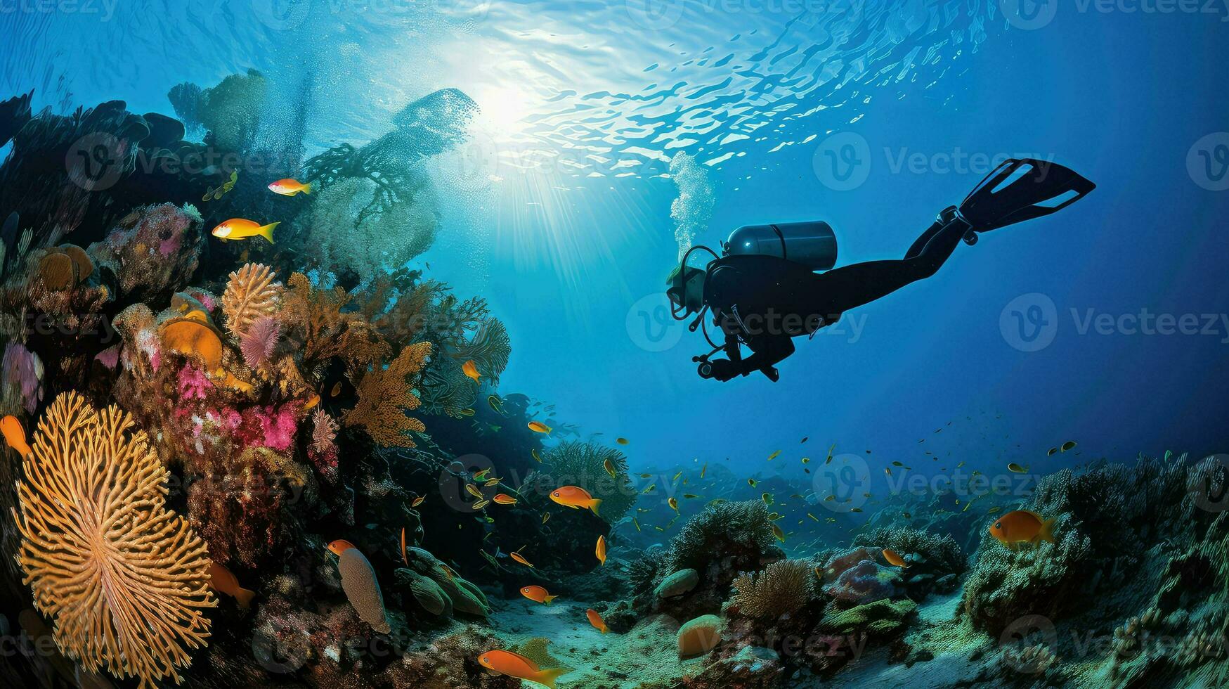 ai generado biodiversidad cinta arrecifes paisaje foto