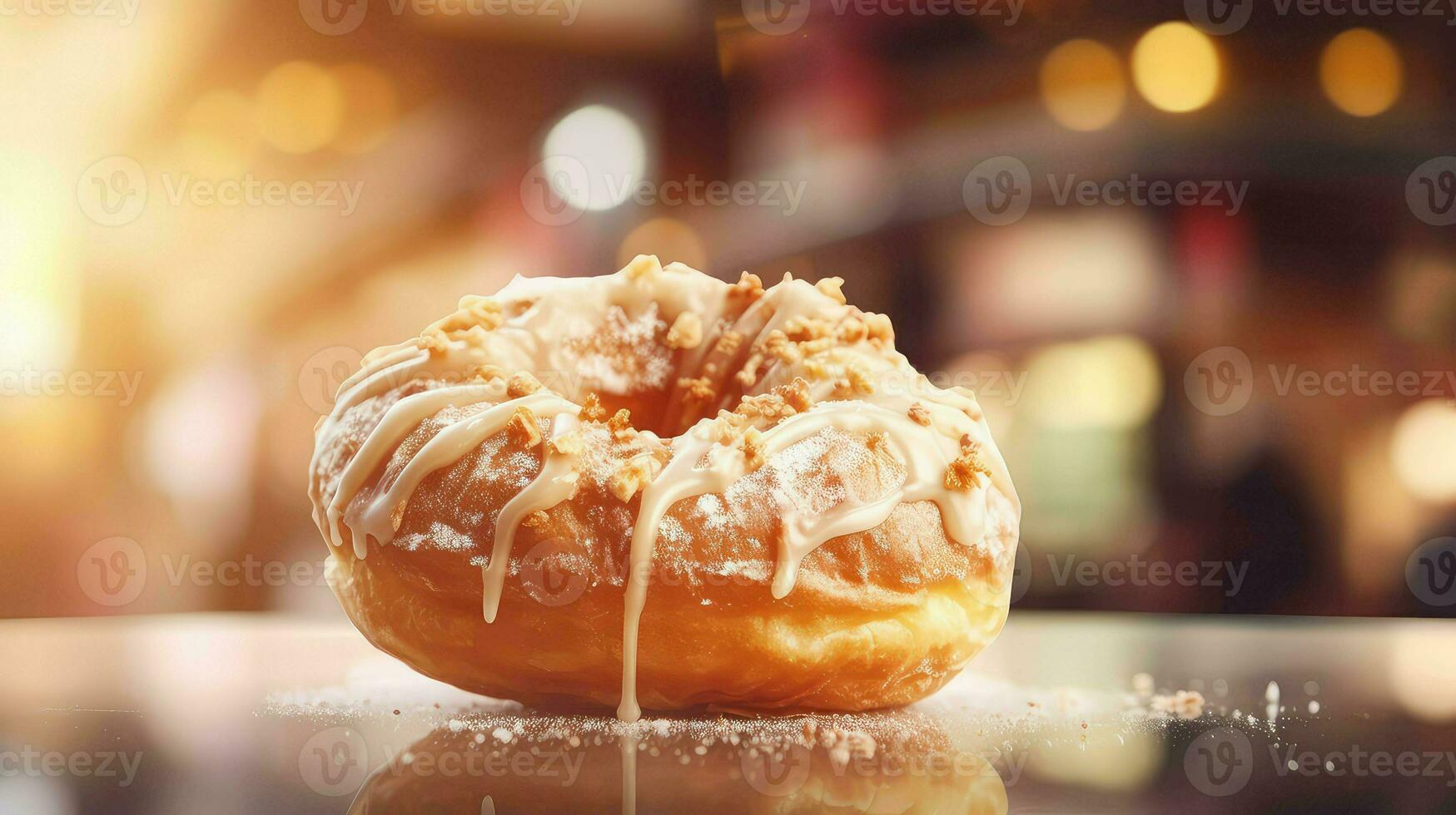 ai generado postre comer rosquilla comida foto