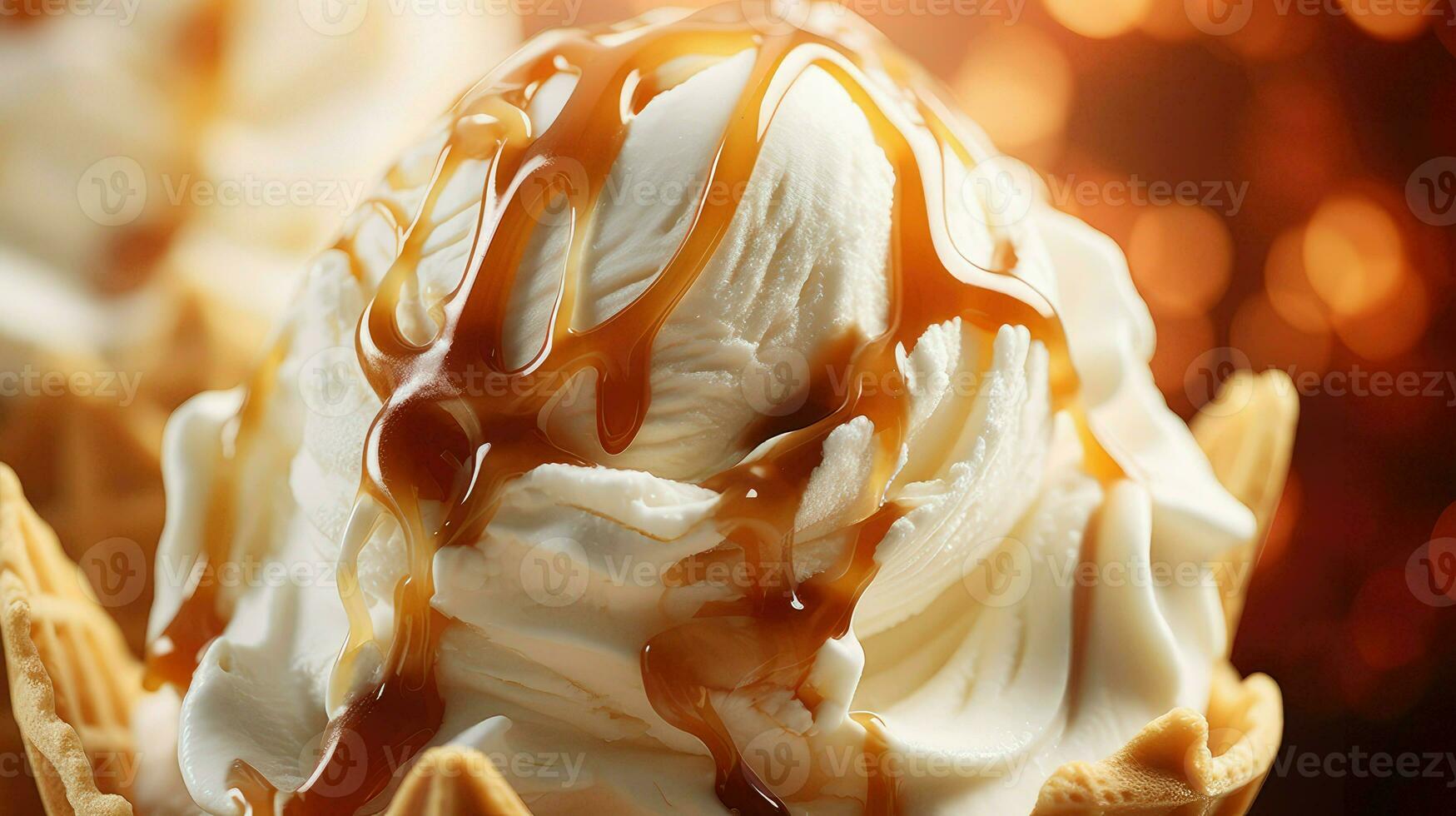 AI generated cone soft ice cream photo