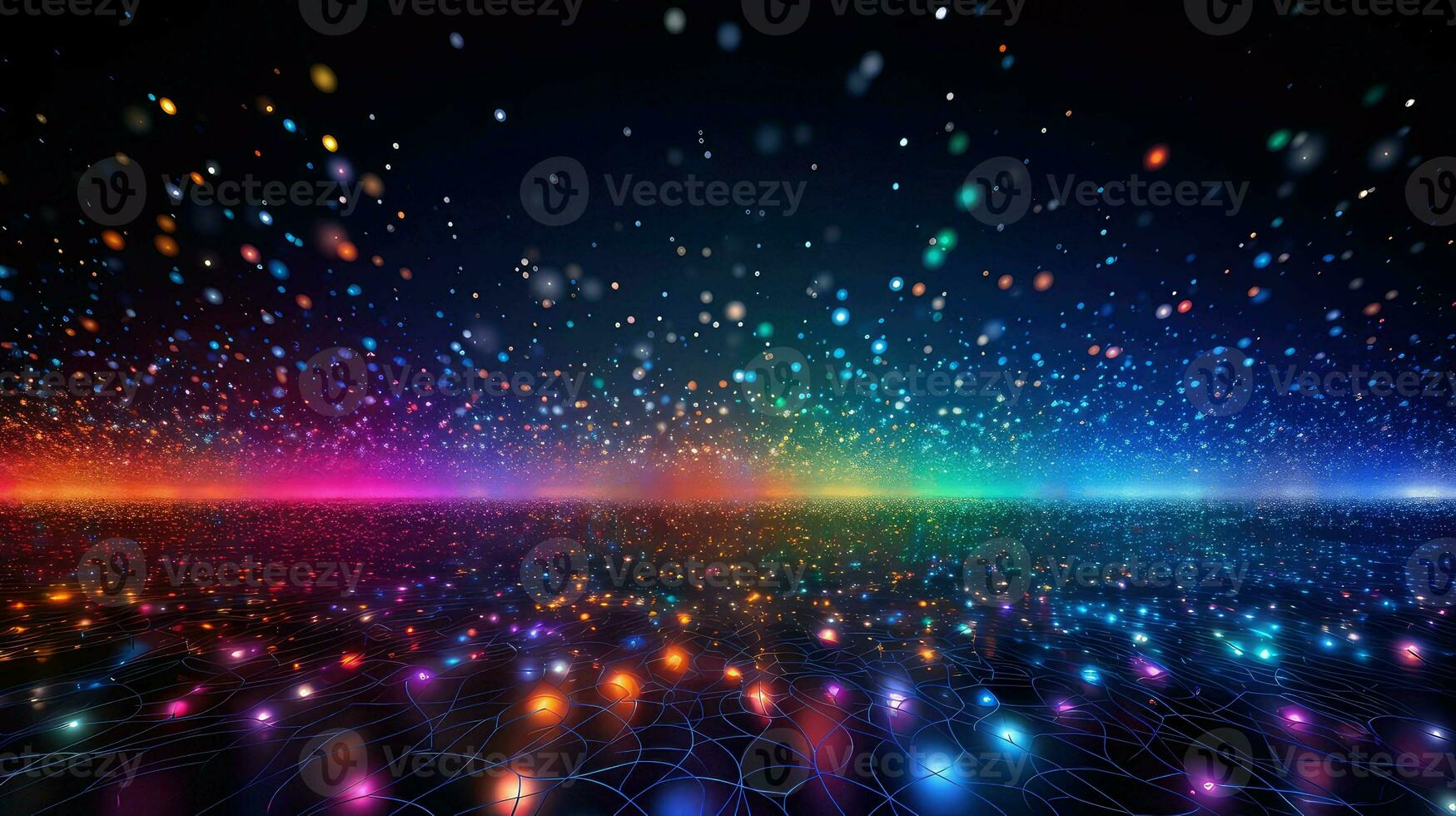 AI generated internet network dots background photo