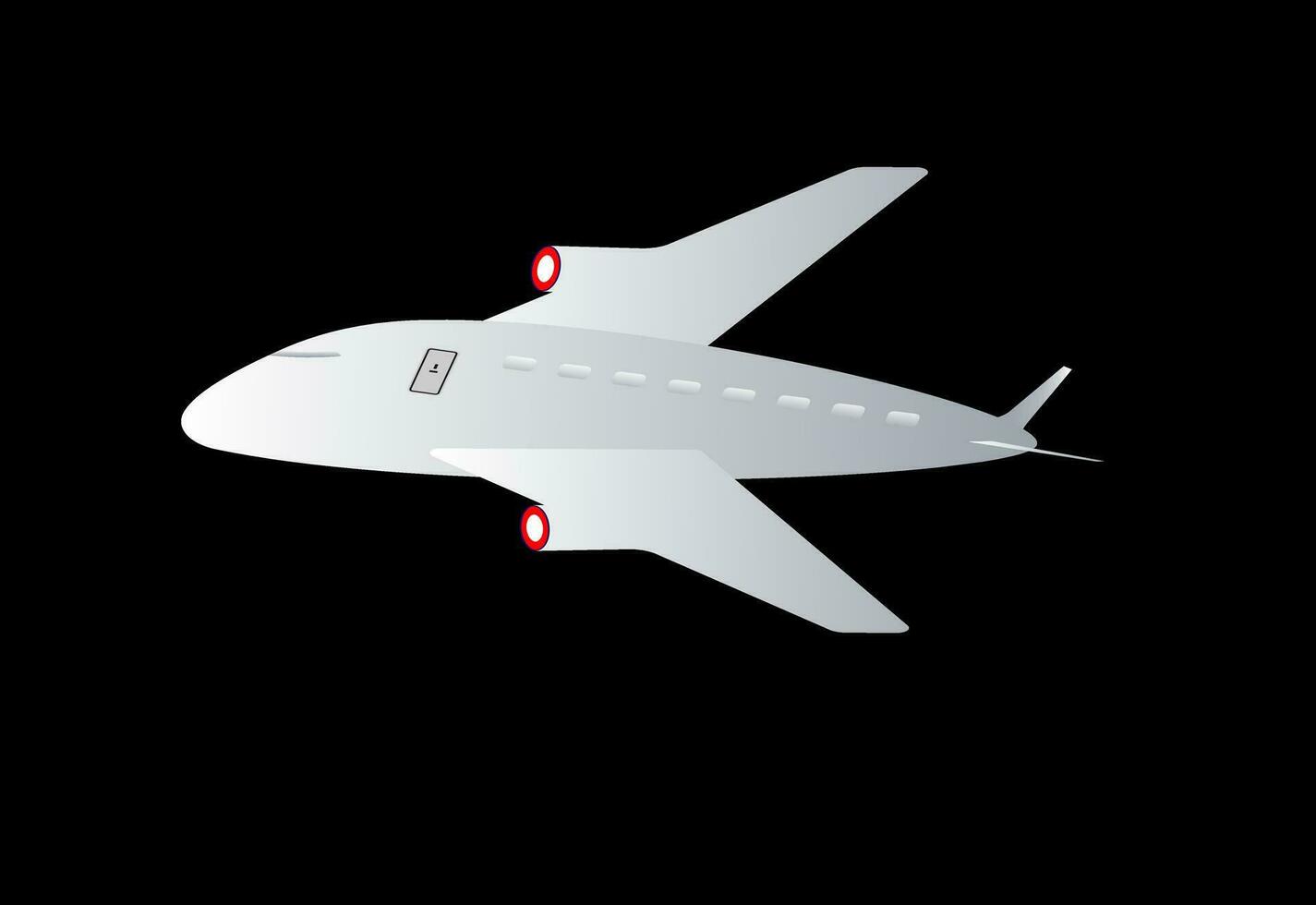 el avión es volador en el cielo vector ilustración