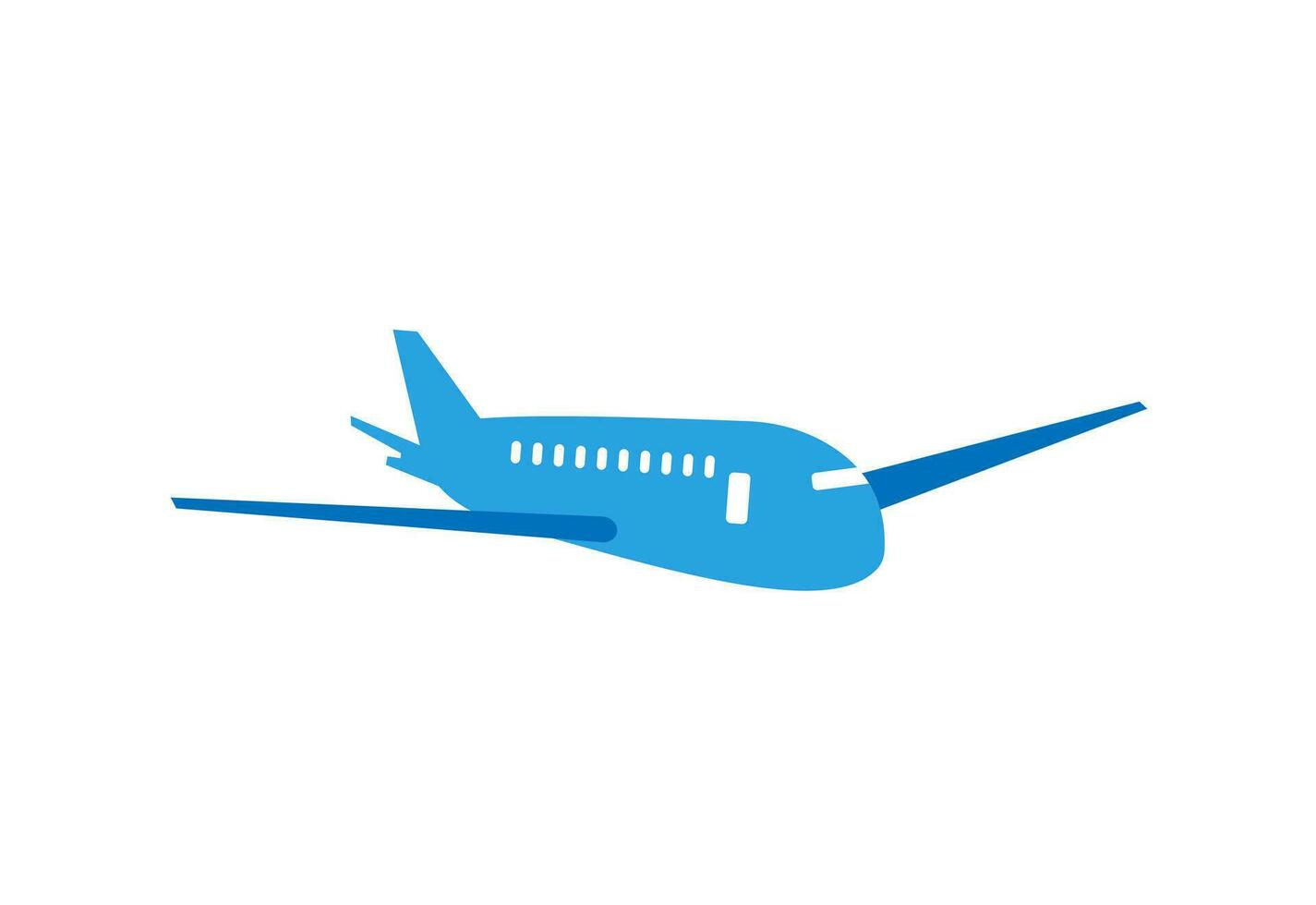 el avión es volador en el cielo vector ilustración