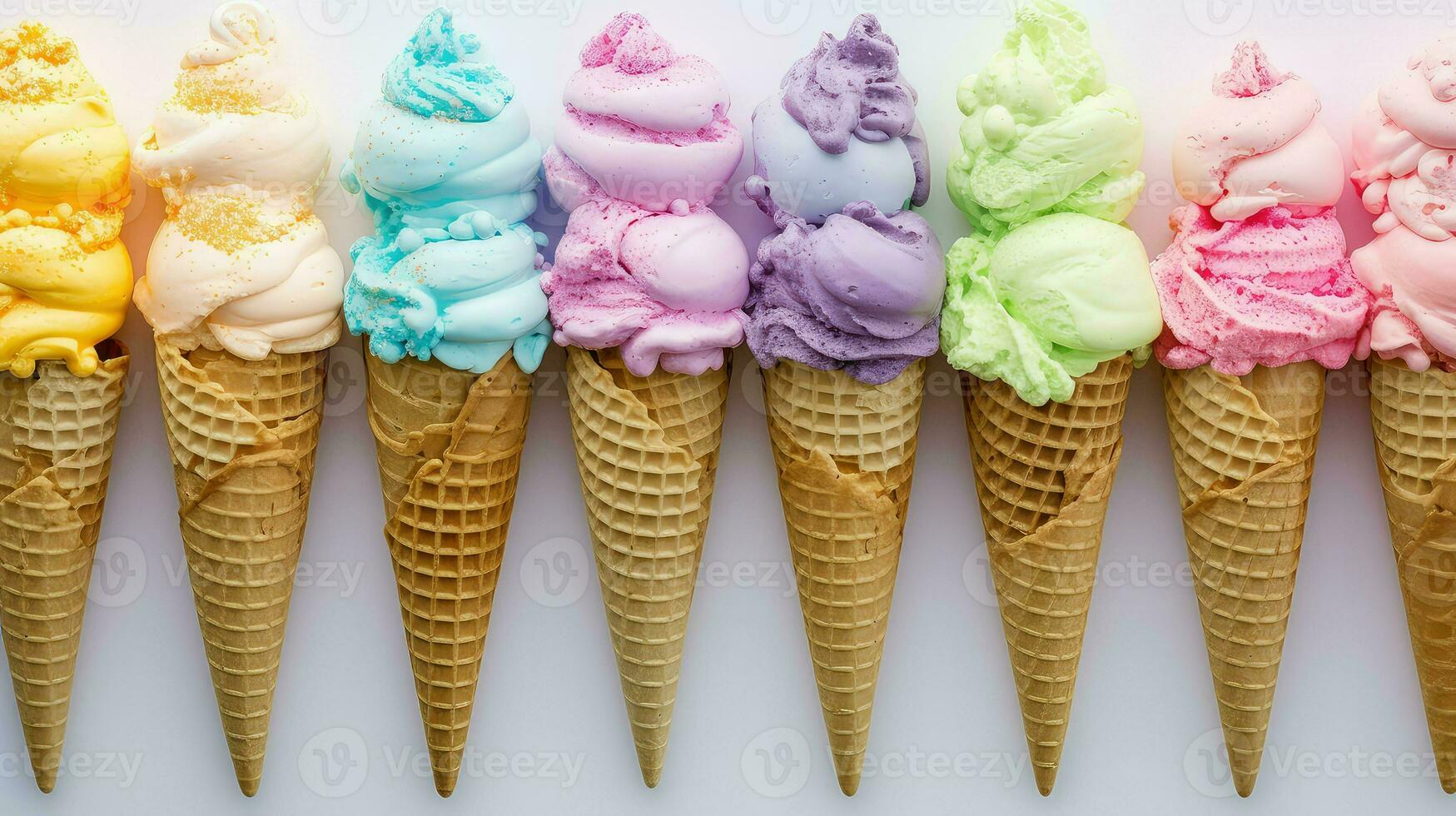 AI generated delicious cold ice cream photo