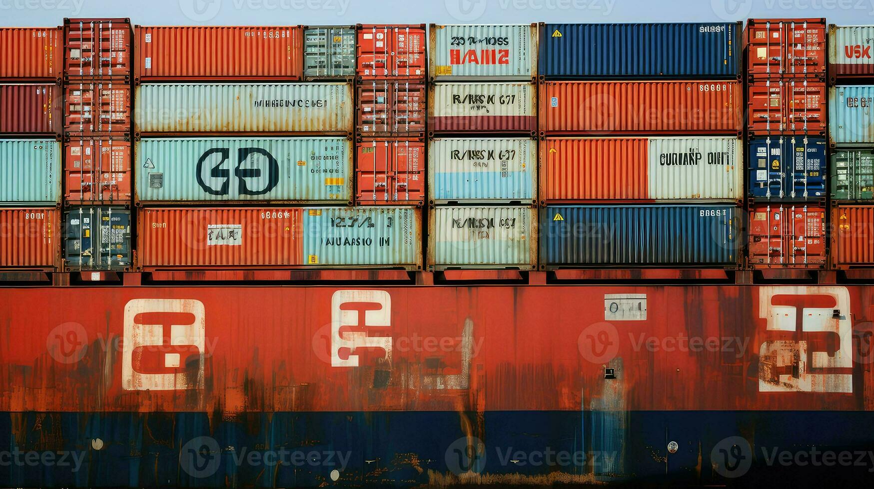 AI generated export freight ship cargo photo