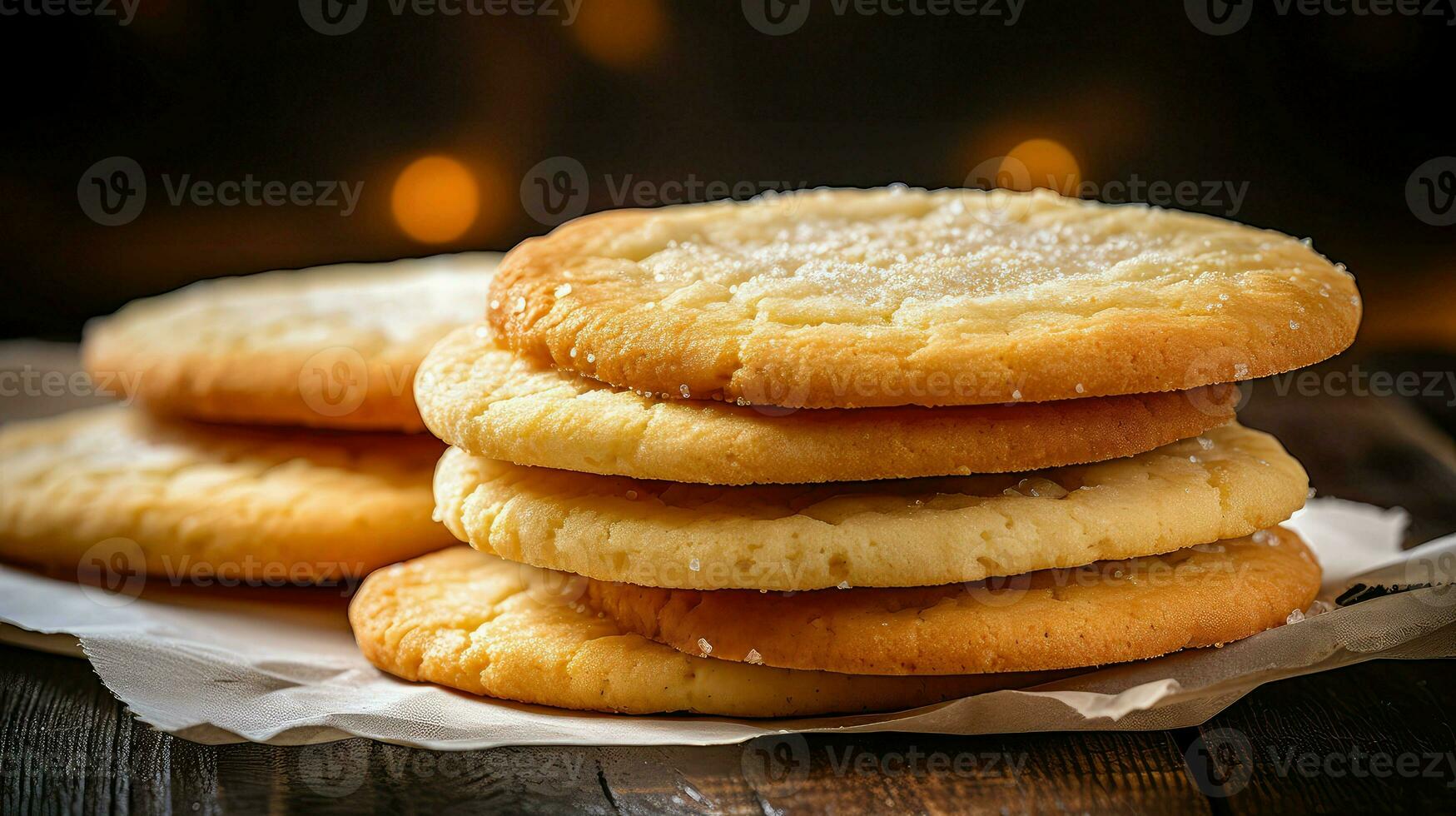 AI generated baking sugar cookies food photo